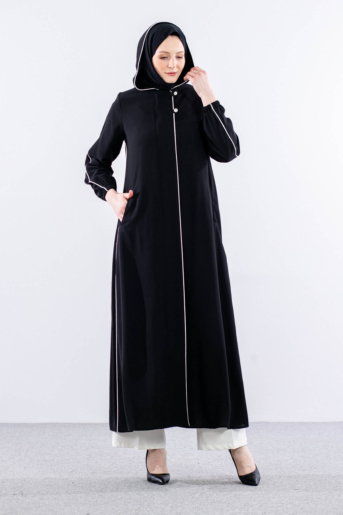 5003 Ferace 40-50 Biye - Siyah - 4