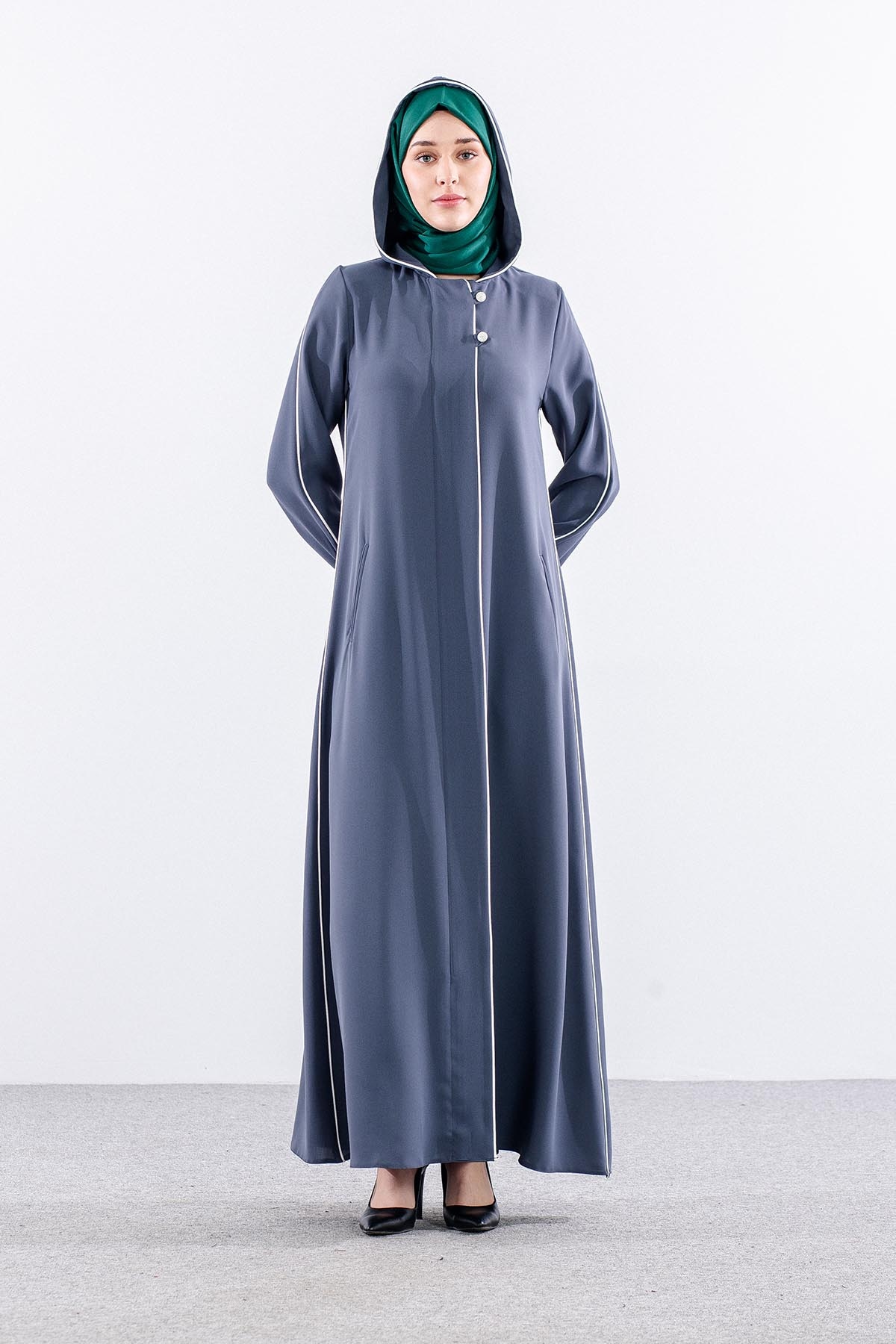 5003 Ferace 40-50 Buhara Biyeli - Gri - 1