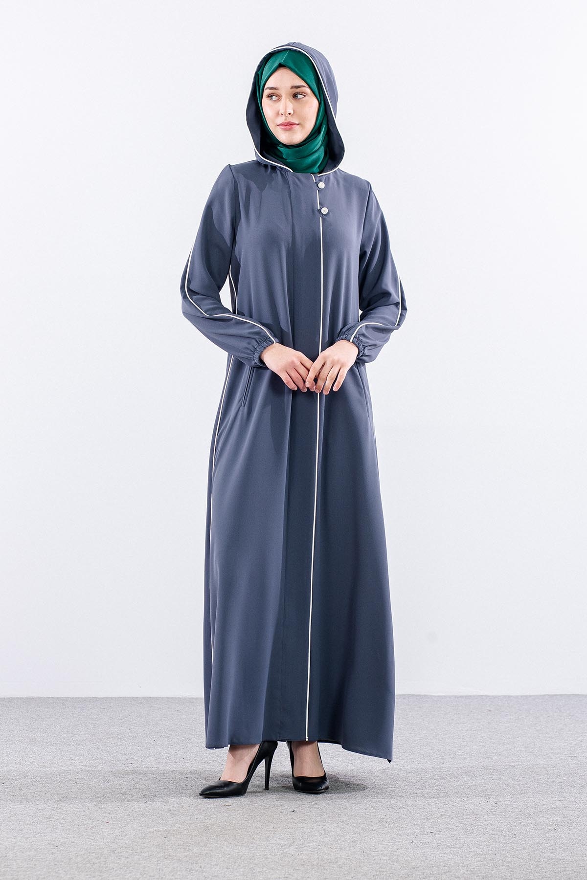 5003 Ferace 40-50 Buhara Biyeli - Gri - 2