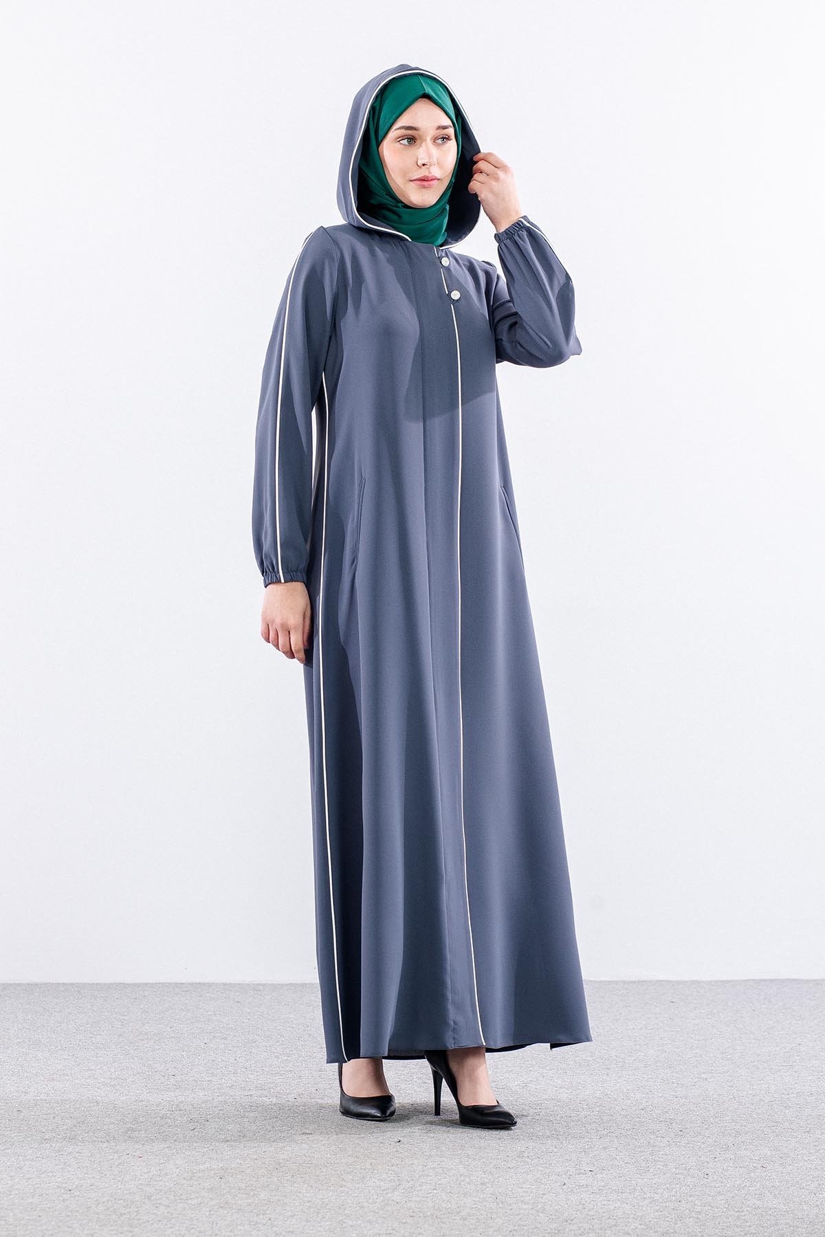 5003 Ferace 40-50 Buhara Biyeli - Gri - 3