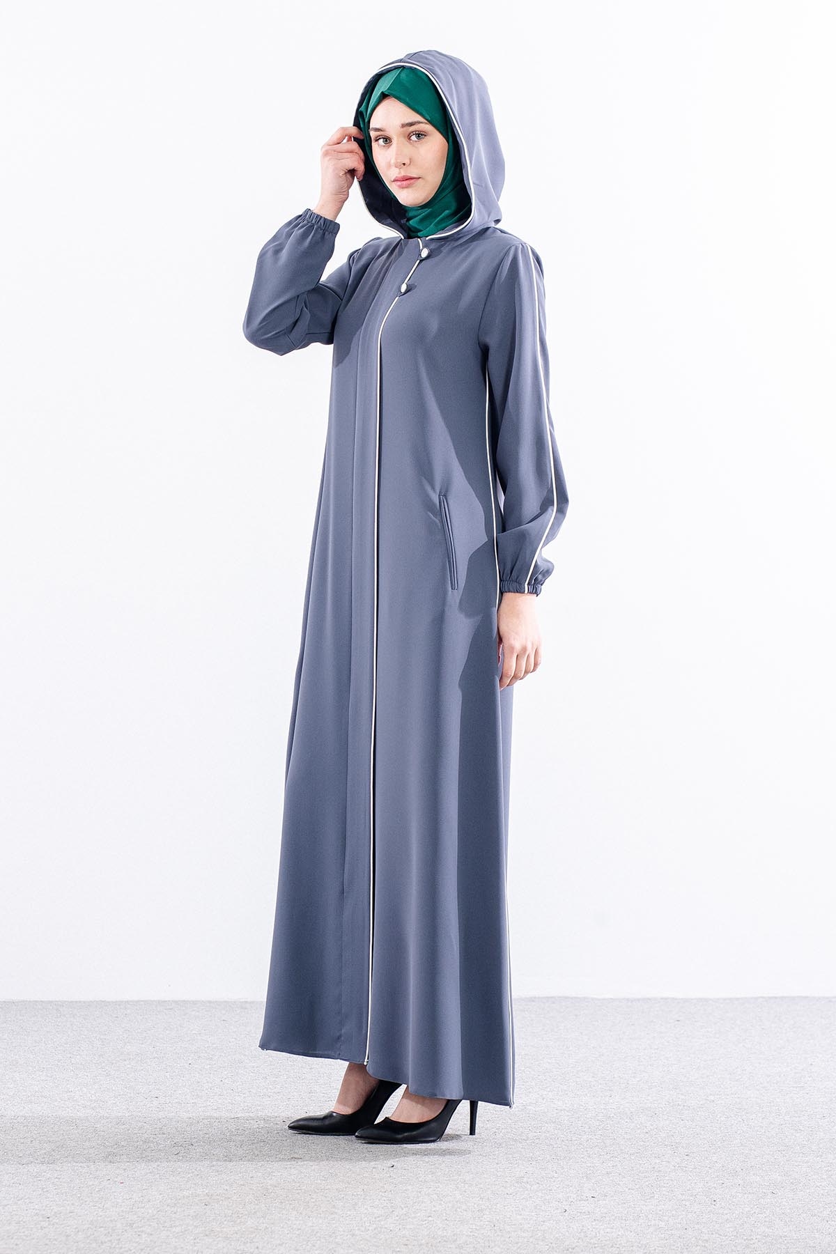 5003 Ferace 40-50 Buhara Biyeli - Gri - 4