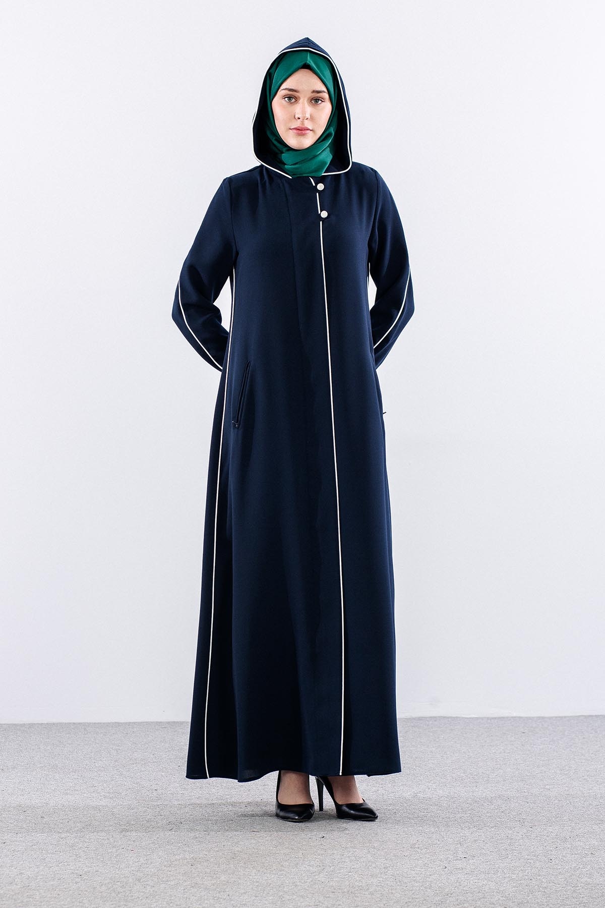 5003 Ferace 40-50 Buhara Biyeli - Lacivert - 2