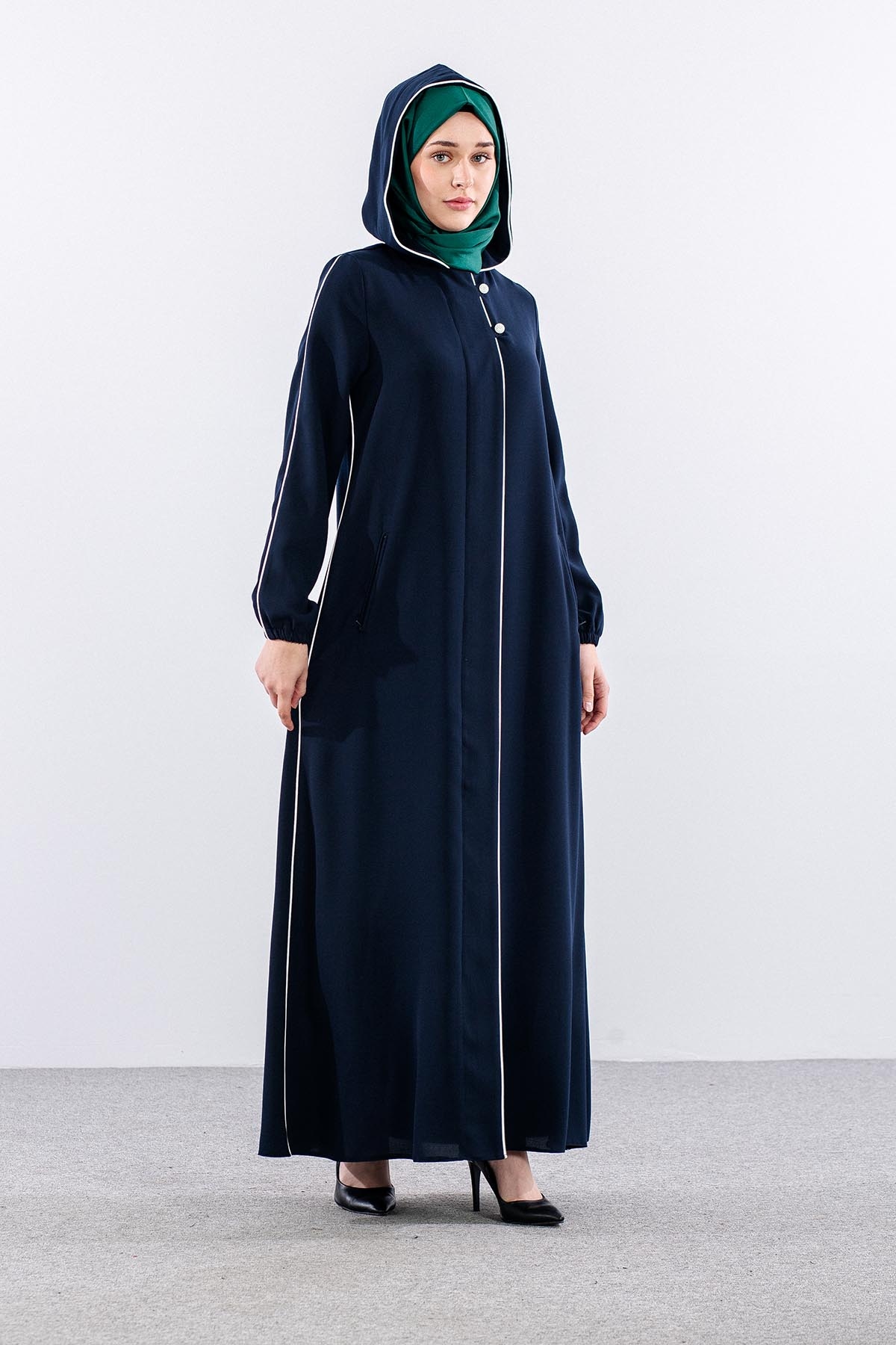 5003 Ferace 40-50 Buhara Biyeli - Lacivert - 3