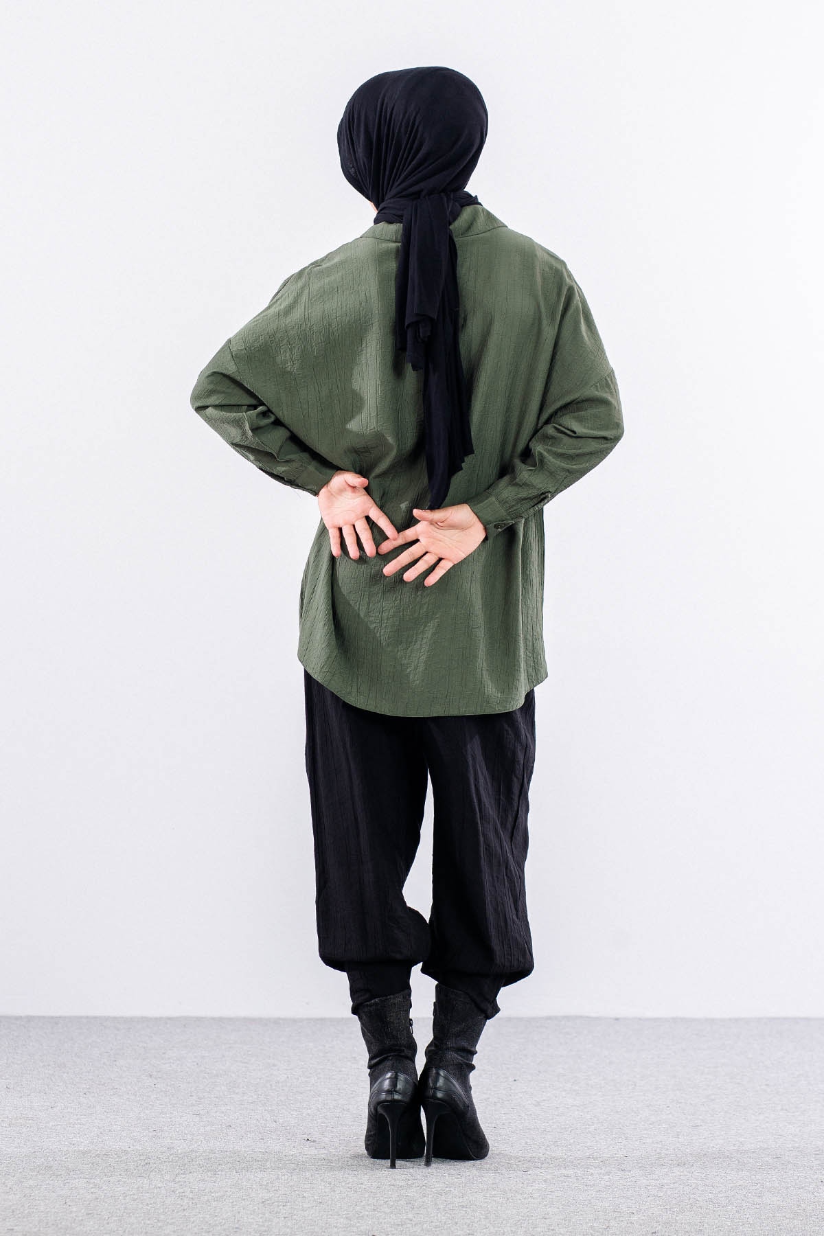 5005 Tunik 42-44-46 Taslı Detaylı - Haki - 4