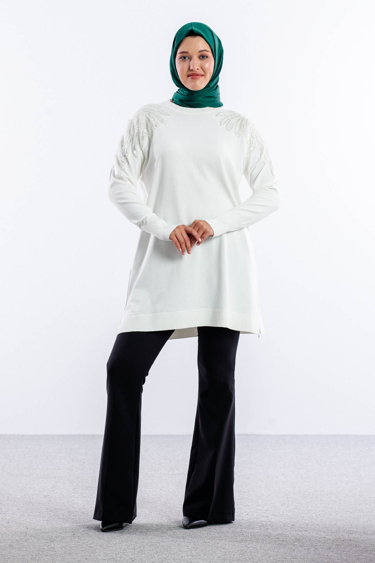 5006 Kazak Tek Omuz Inci - Ekru - 1