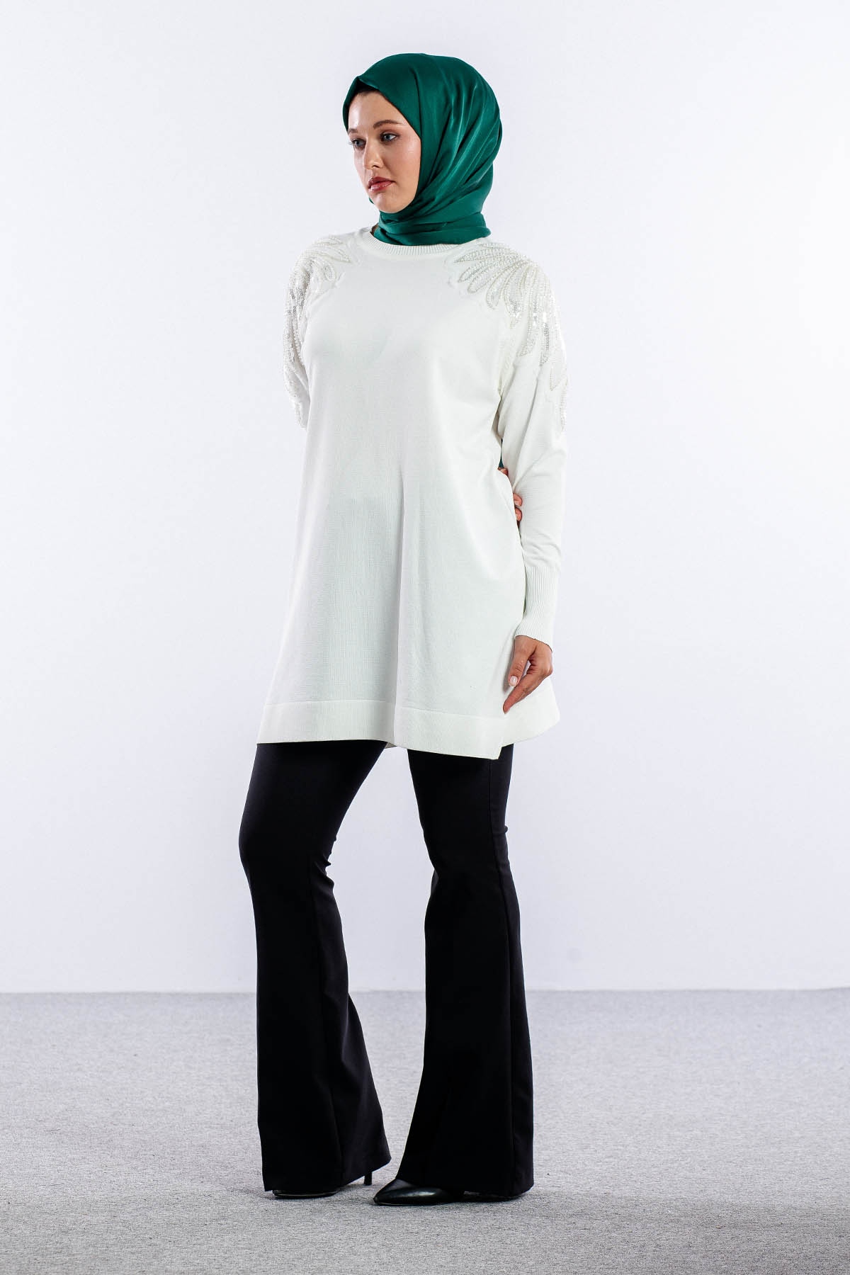 5006 Kazak Tek Omuz Inci - Ekru - 3