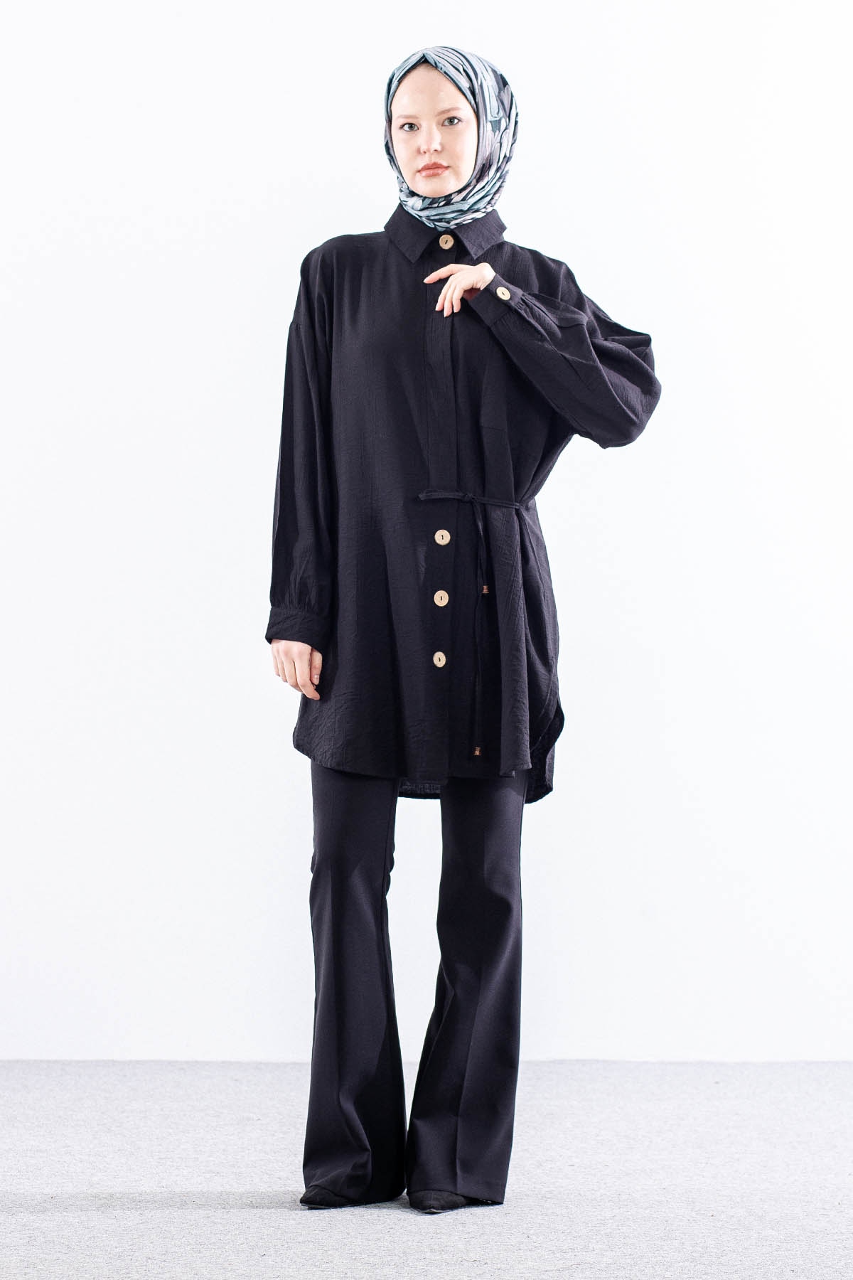 5009 Tunik 42-50 - Siyah - 1