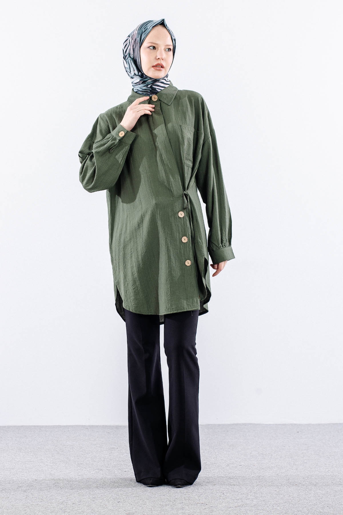 5009 Tunik 42-50 - Yesil - 1