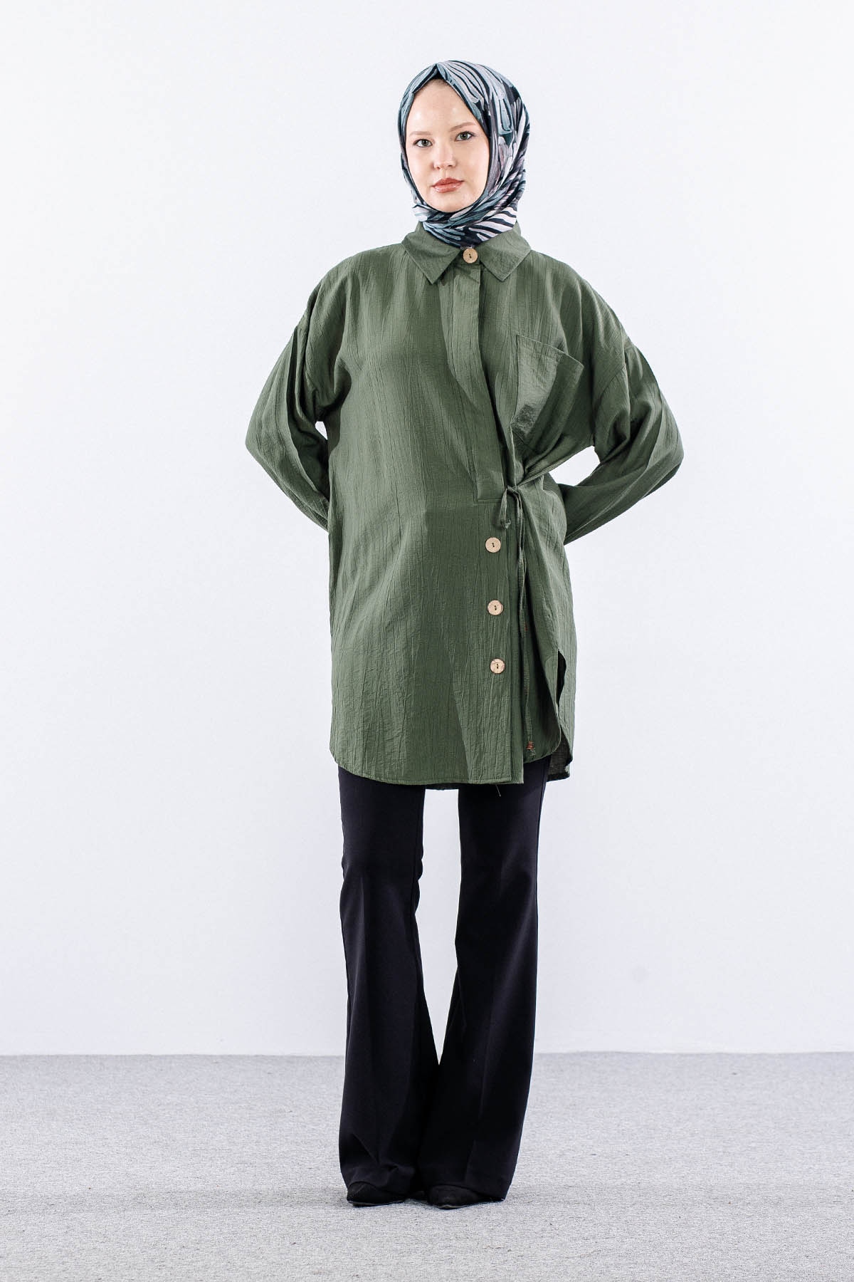 5009 Tunik 42-50 - Yesil - 2