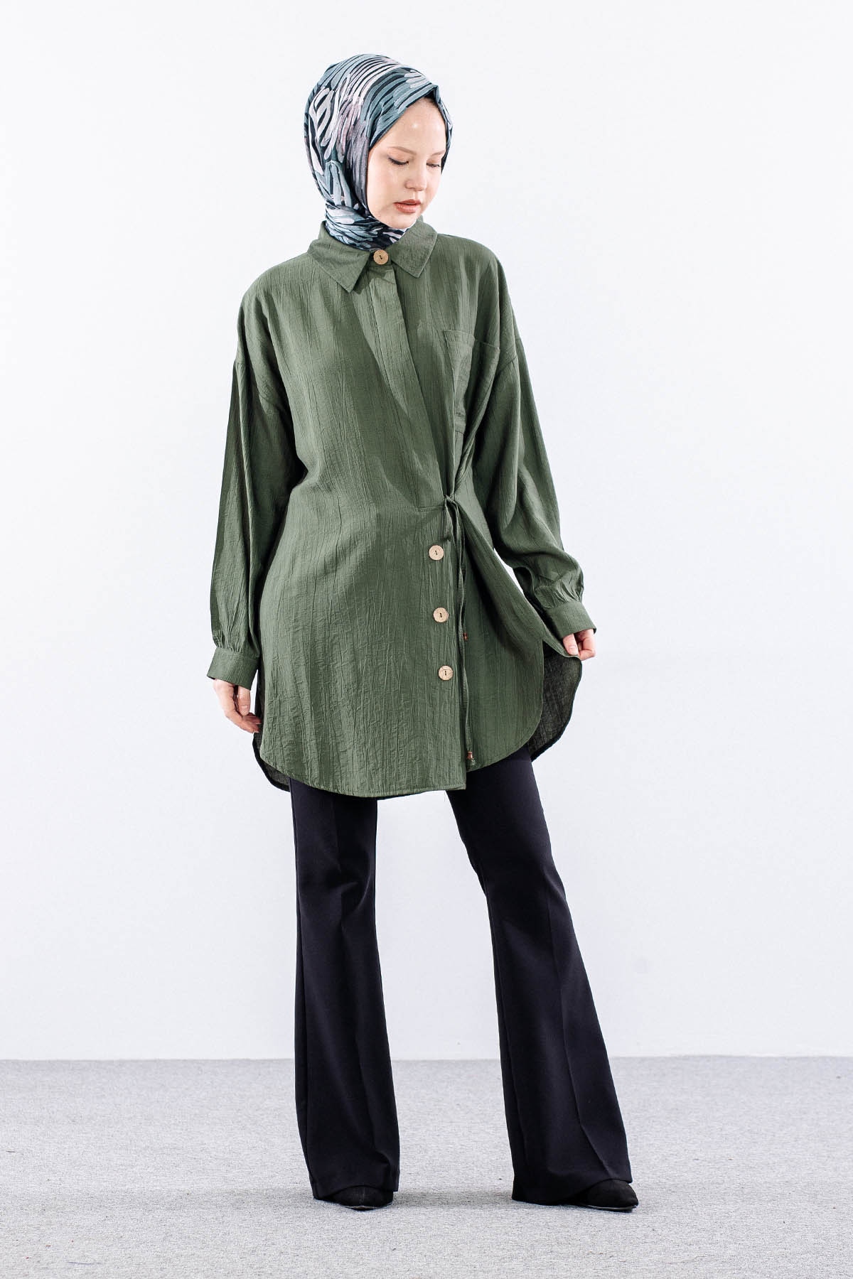 5009 Tunik 42-50 - Yesil - 3