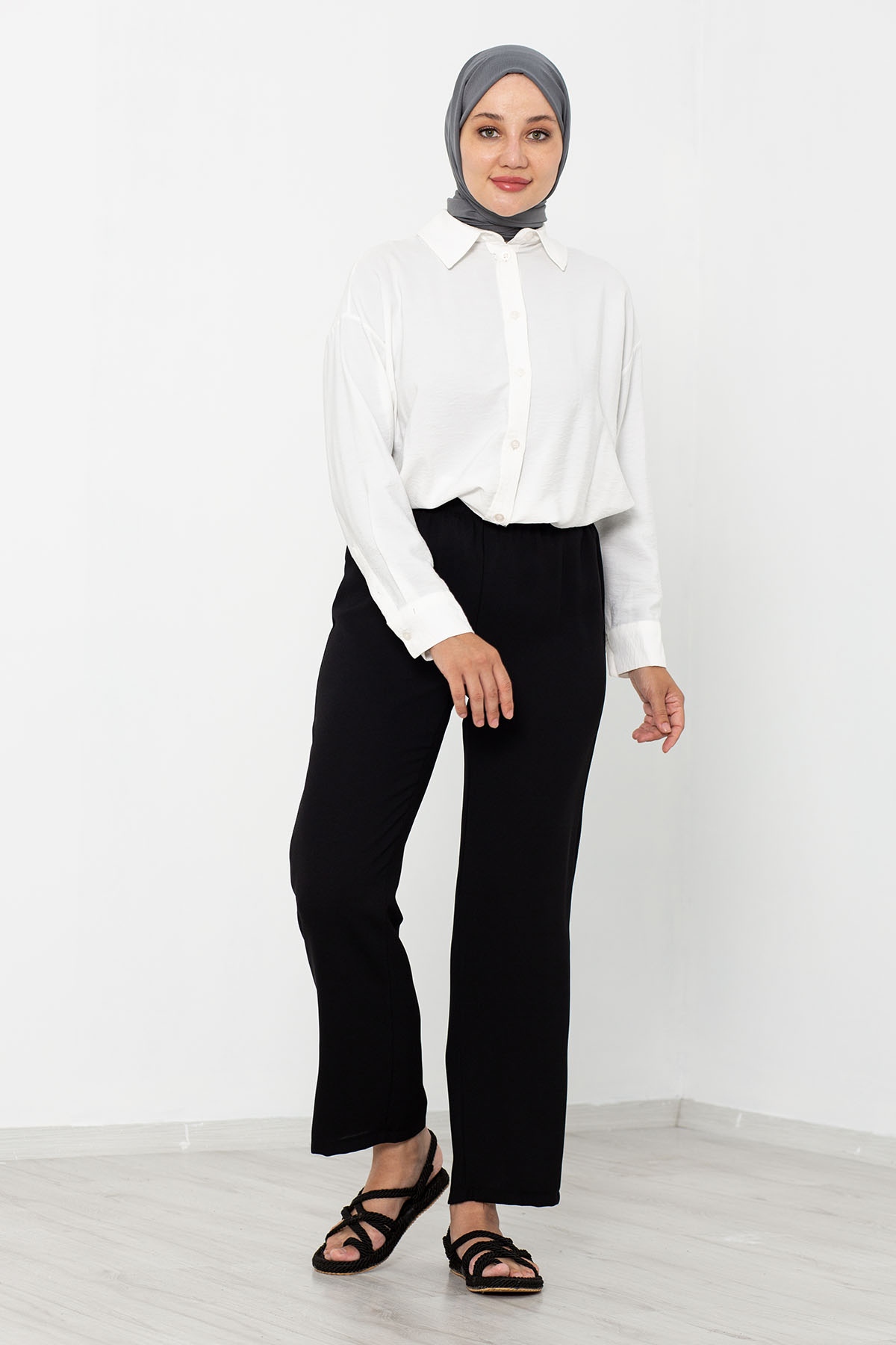 5015 Pantolon 38-48 -Siyah - 1