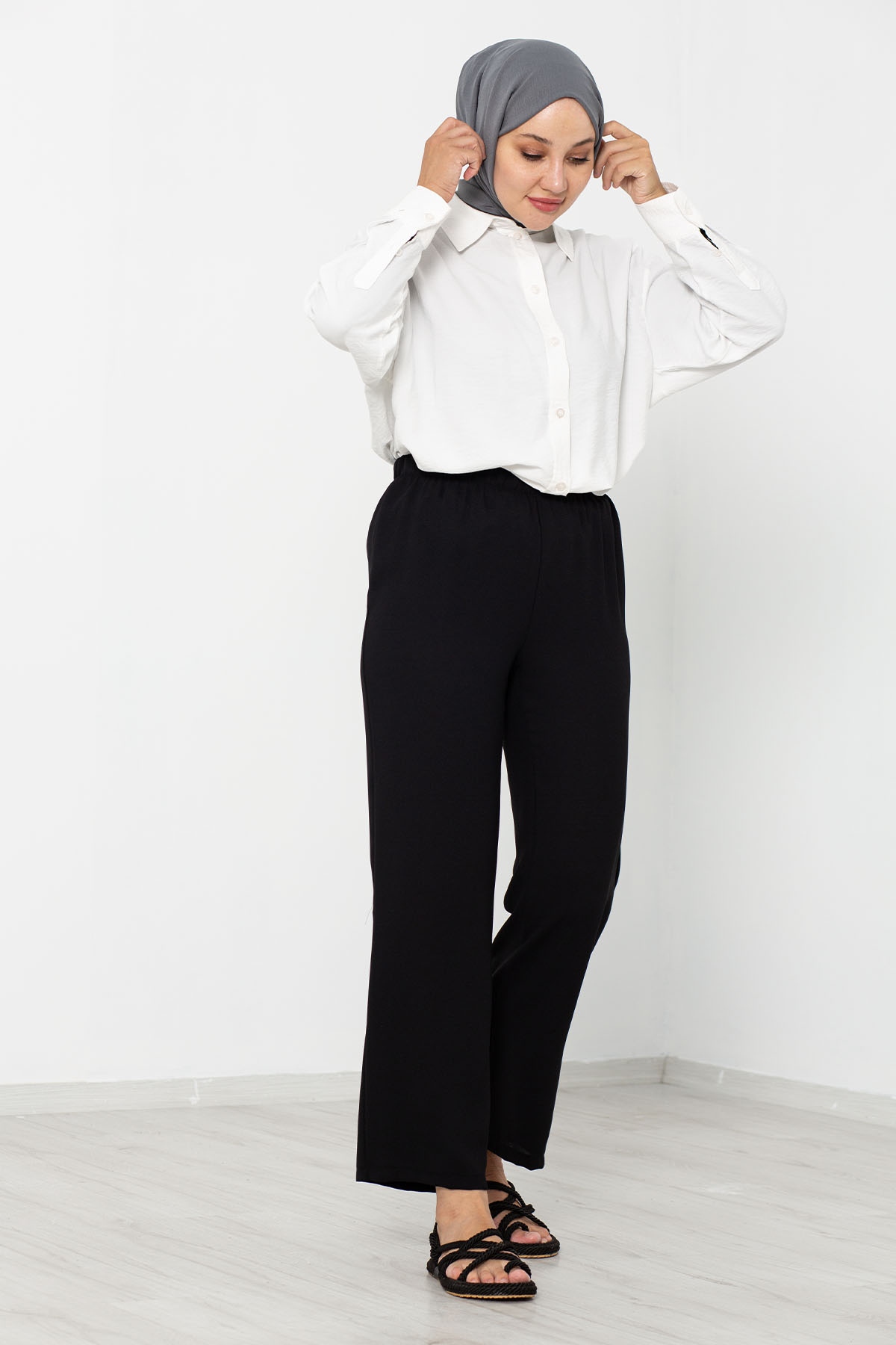 5015 Pantolon 38-48 -Siyah - 2