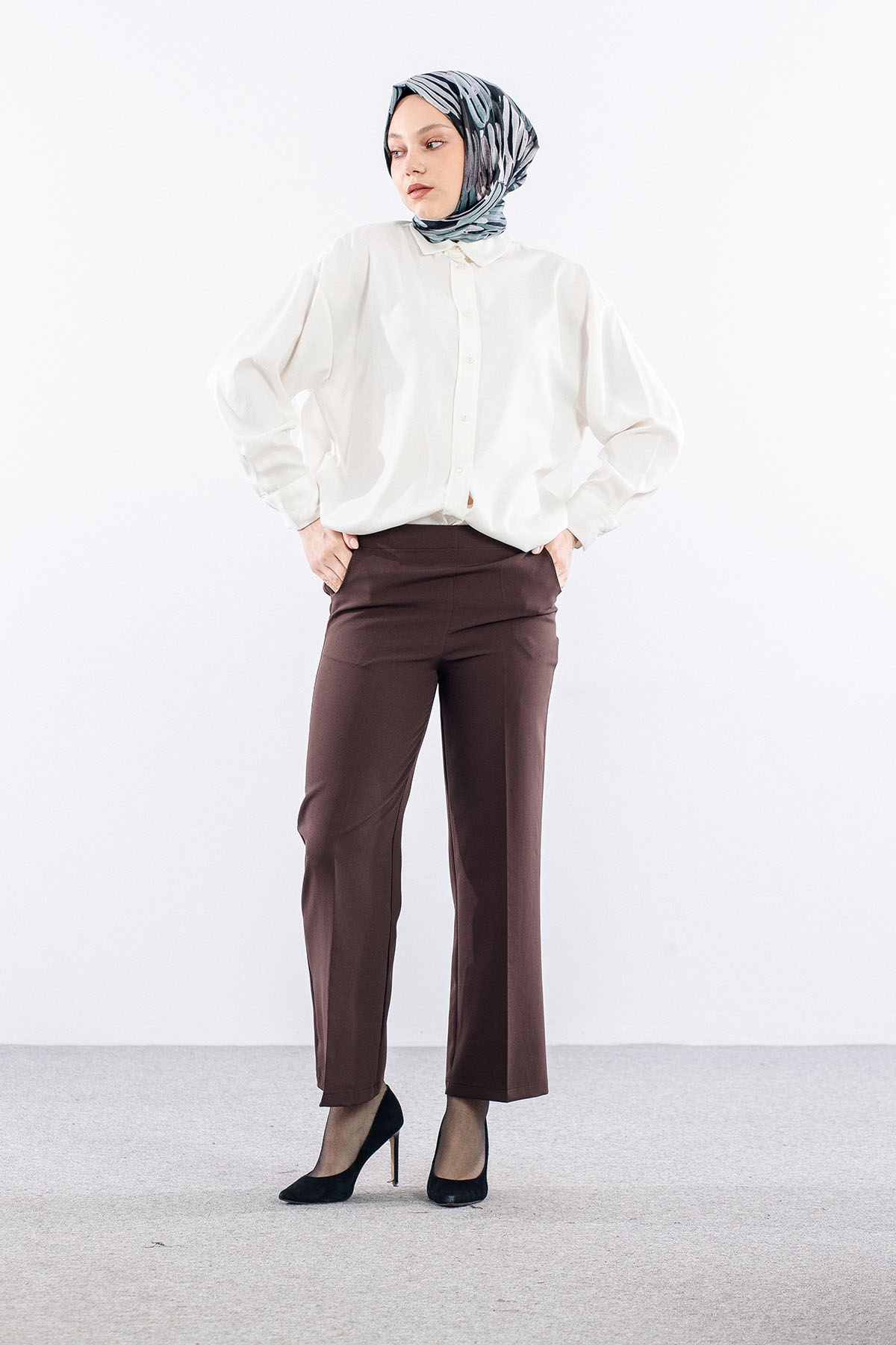 5016 Pantolon 40-50 - Kahve - 1