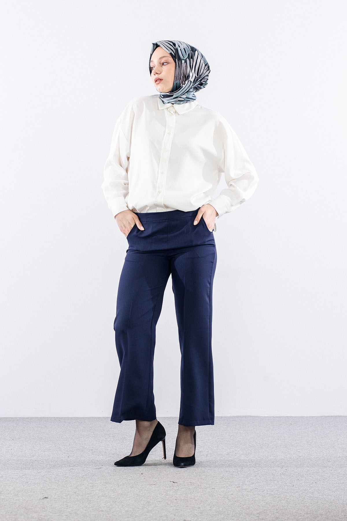 5016 Pantolon 40-50 - Lacivert - 1