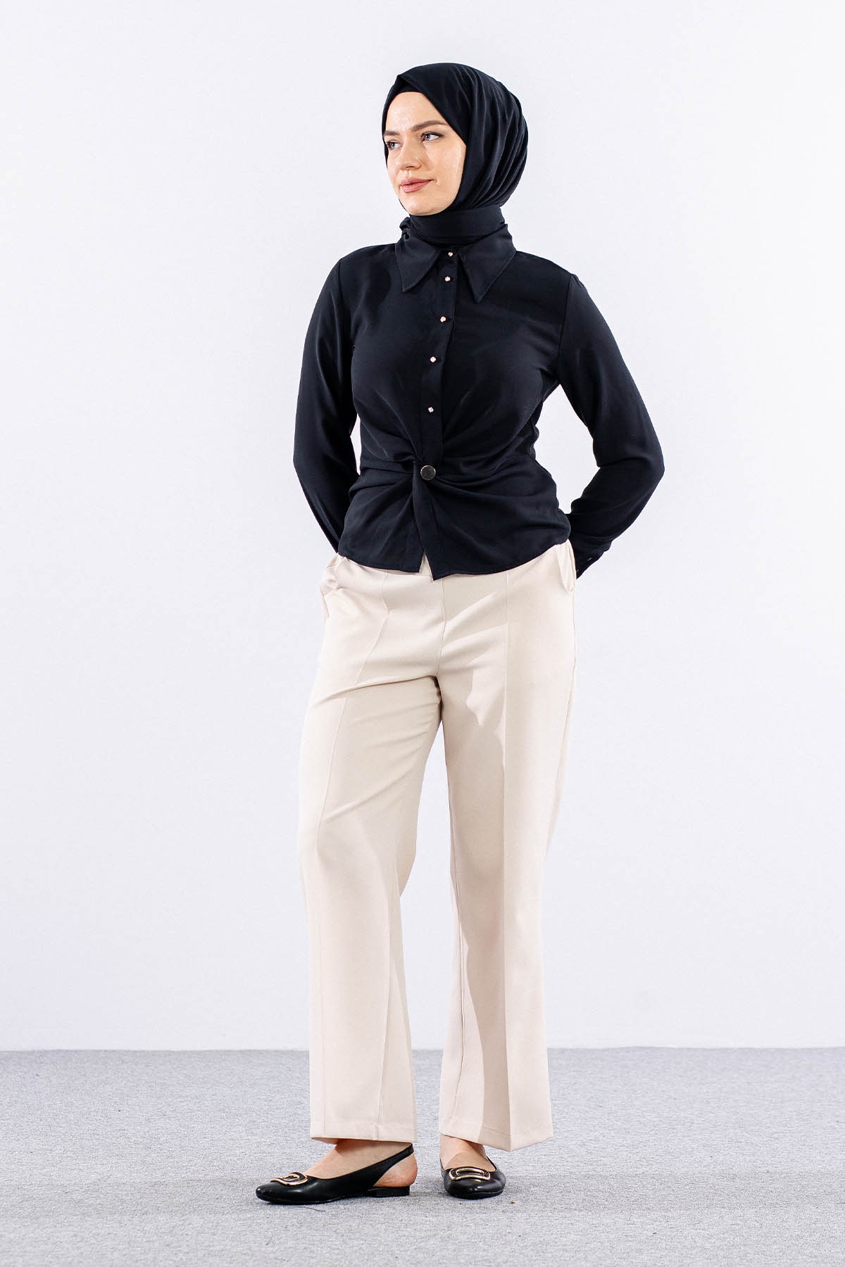 5016 Pantolon 42-52 - Bej  - - 2