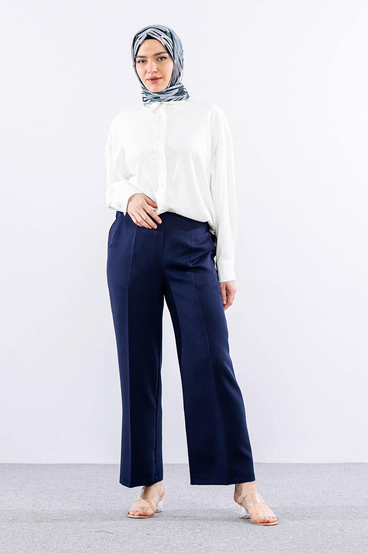 5016 Pantolon 42-52 - Lacivert  - - 1