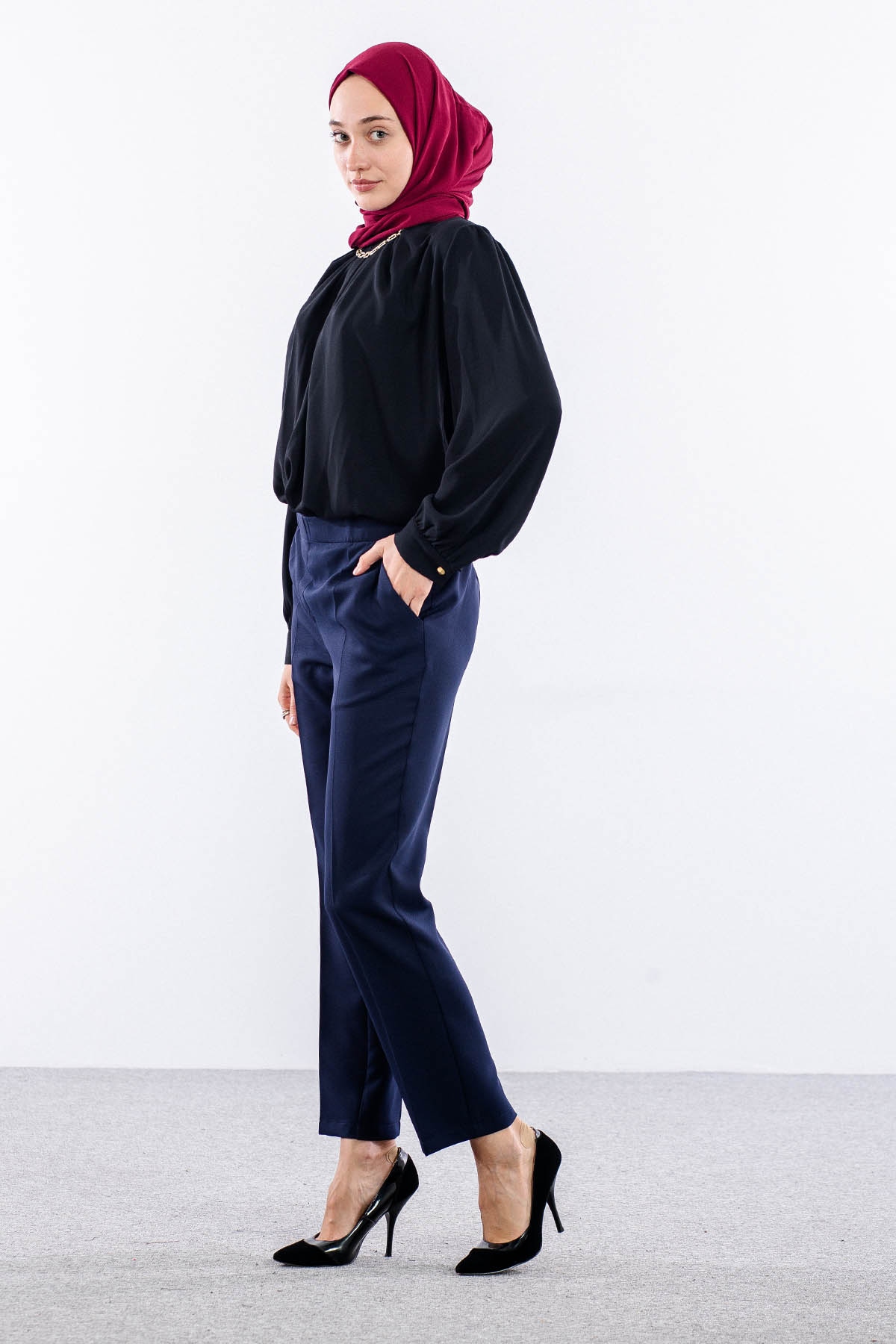 5018 Pantolon 40-50 - Lacivert - 2