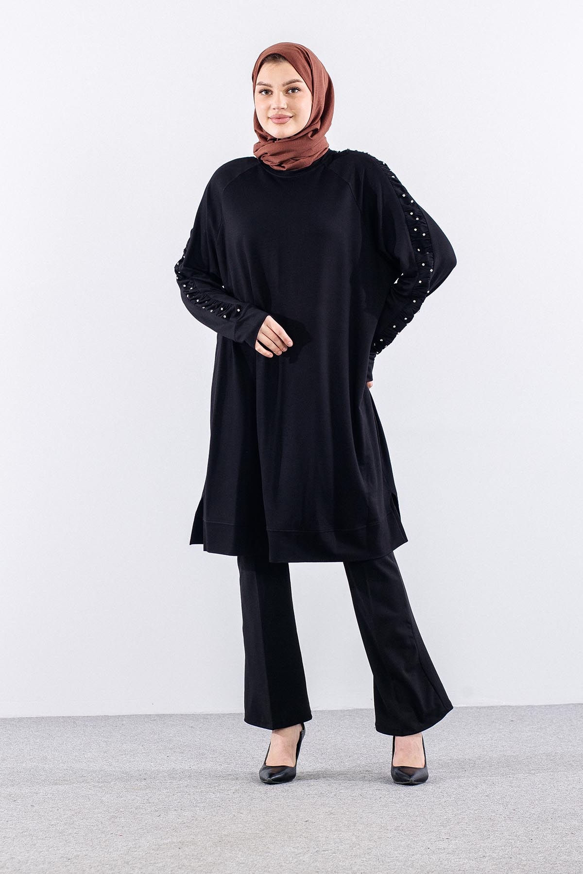 5019 Tunuk 44-50 Kolda Tas Detay - Siyah - 3