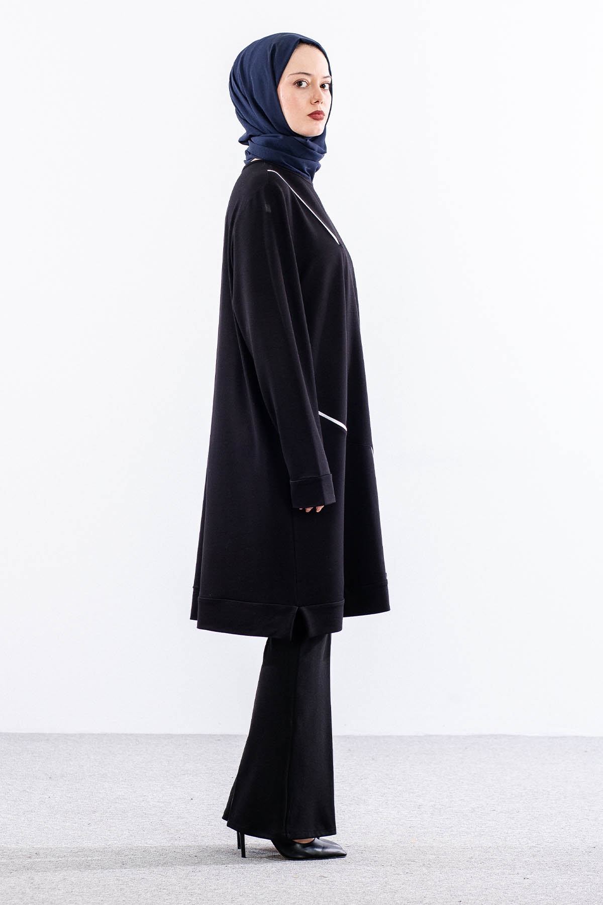 5022 Tunik 44-52 Spor Bıye - Siyah - 4