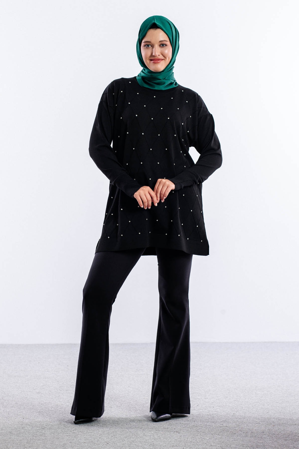 5043 Merserize Kazak Tek - Siyah - 1