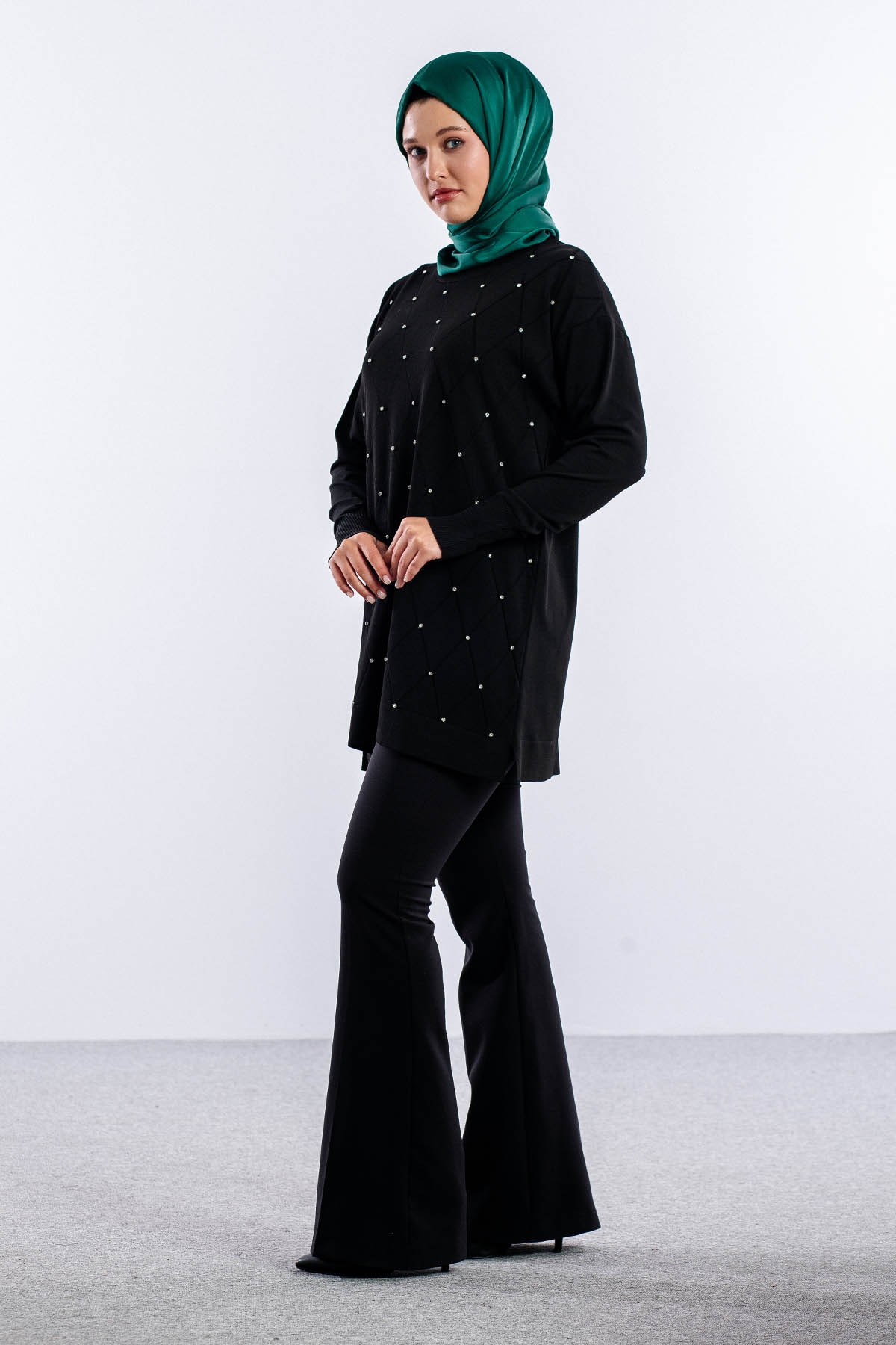 5043 Merserize Kazak Tek - Siyah - 3