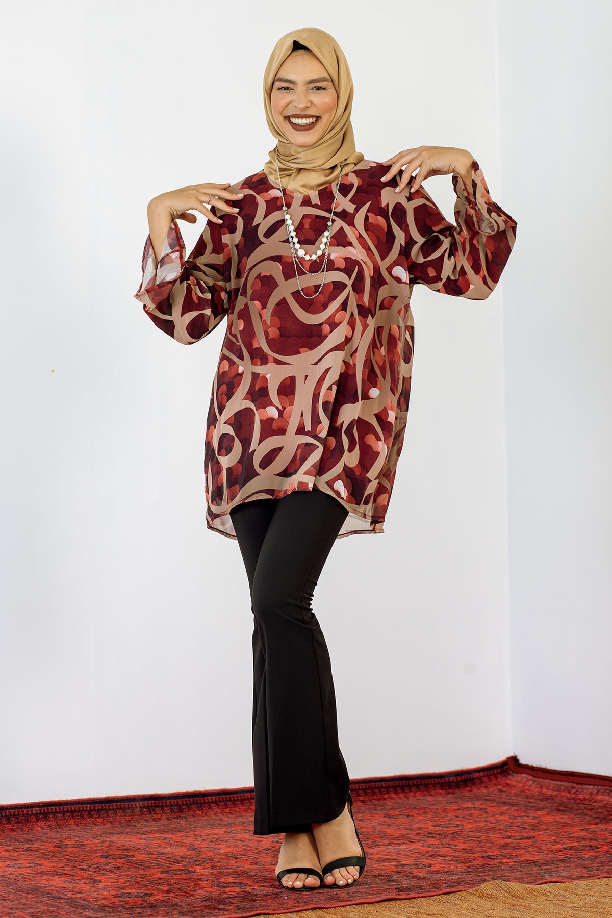 5068 Bluz Xl-4xl Sfn - Bordo - 1