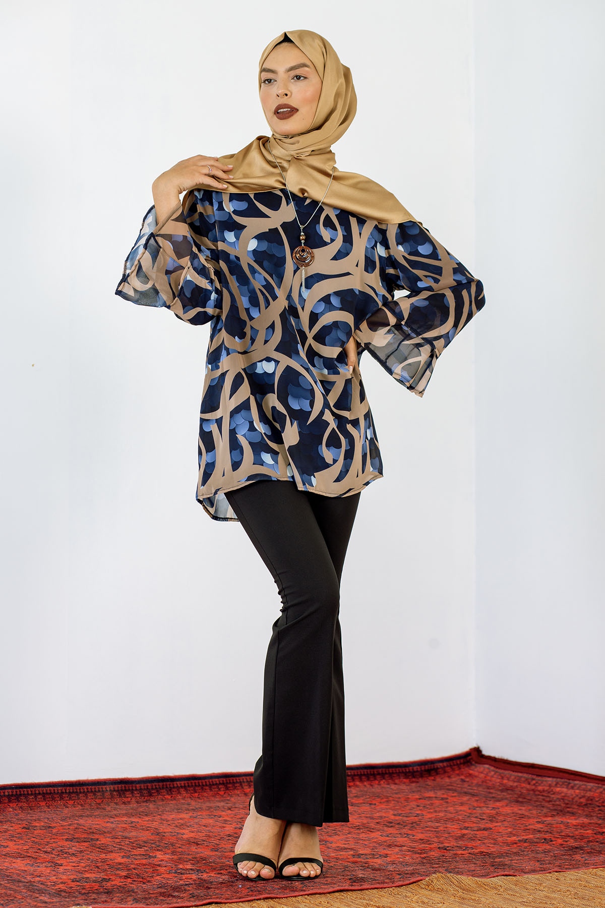 5068 Bluz Xl-4xl Sfn - Lacivert - 1