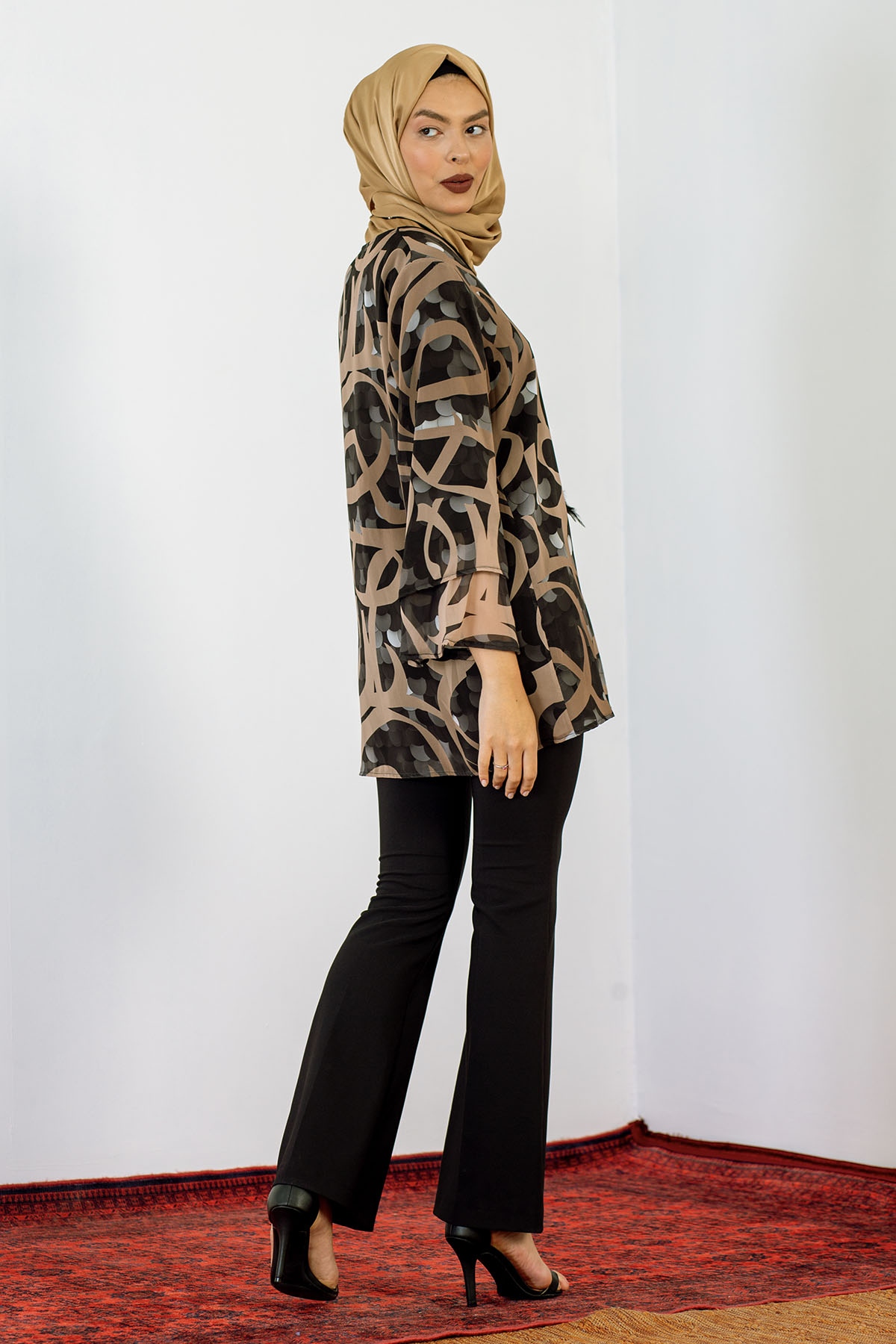 5068 Bluz Xl-4xl Sfn - Siyah_krem - 3