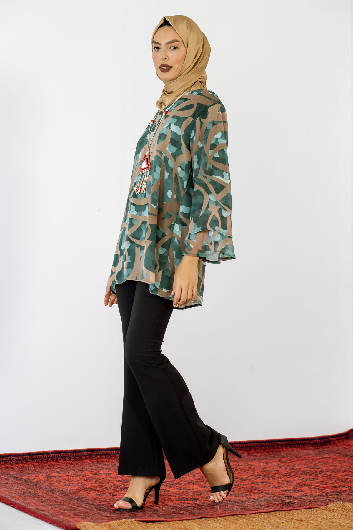 5068 Bluz Xl-4xl Sfn - Yesil - 3