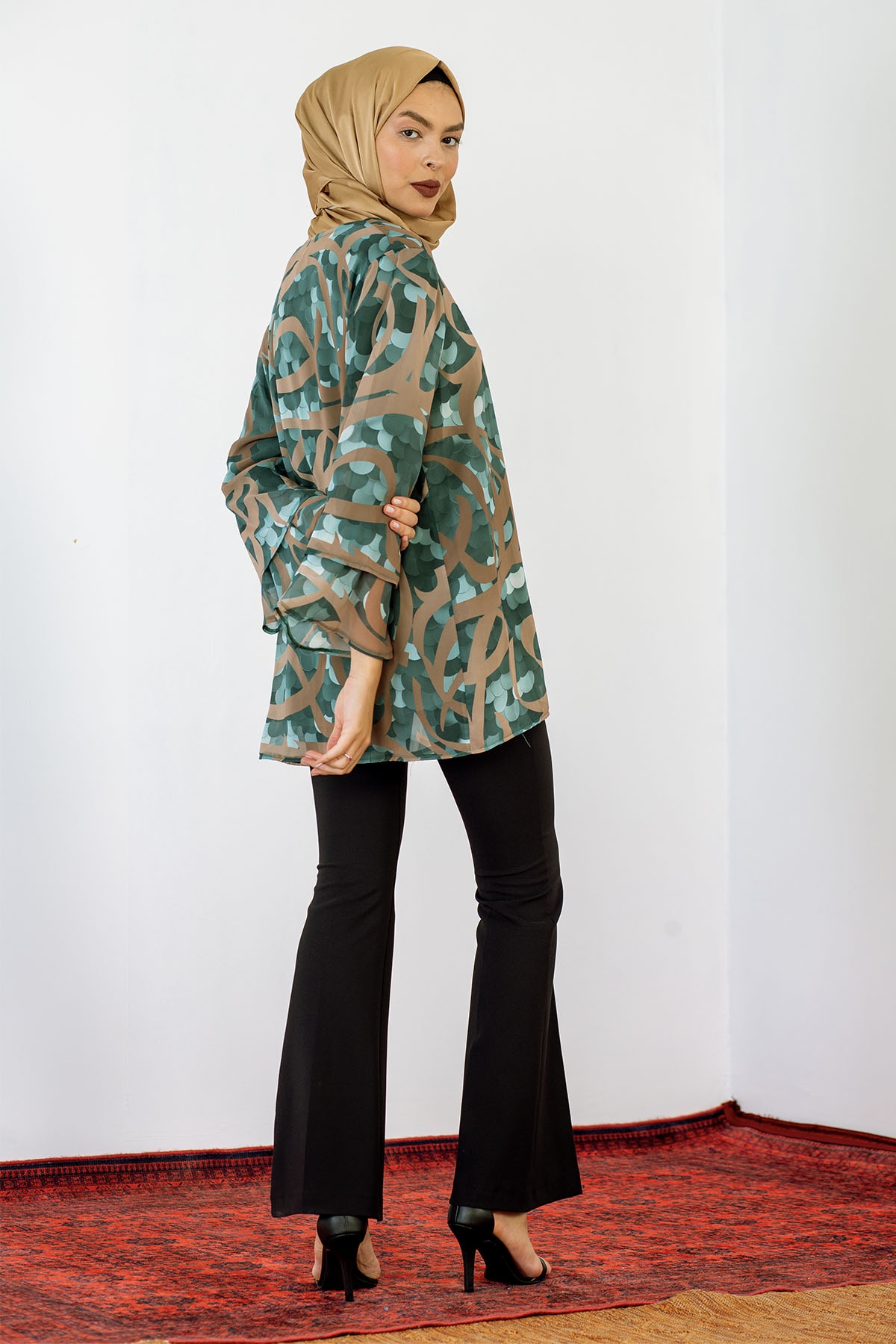 5068 Bluz Xl-4xl Sfn - Yesil - 4