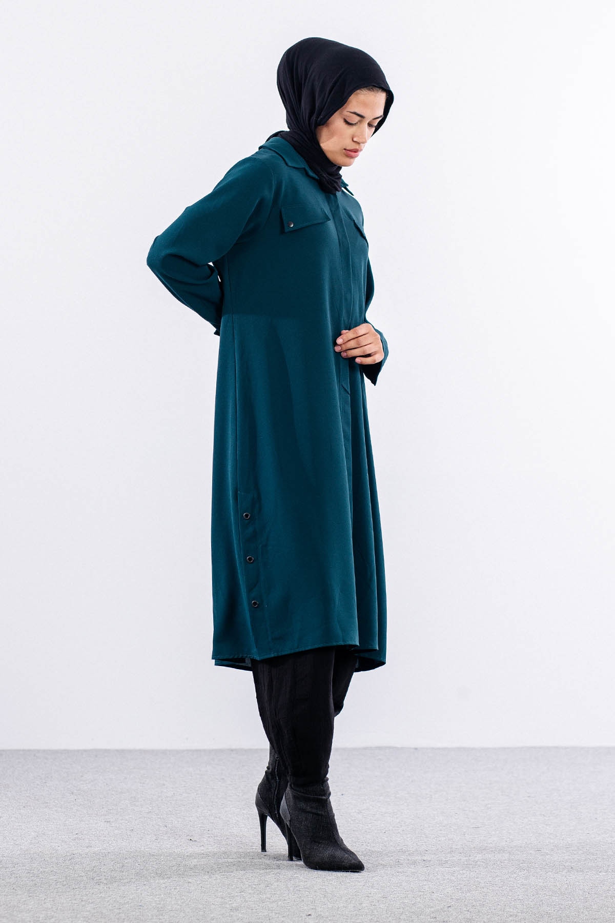 5097 Tunik 46-52 - Petrol - 2