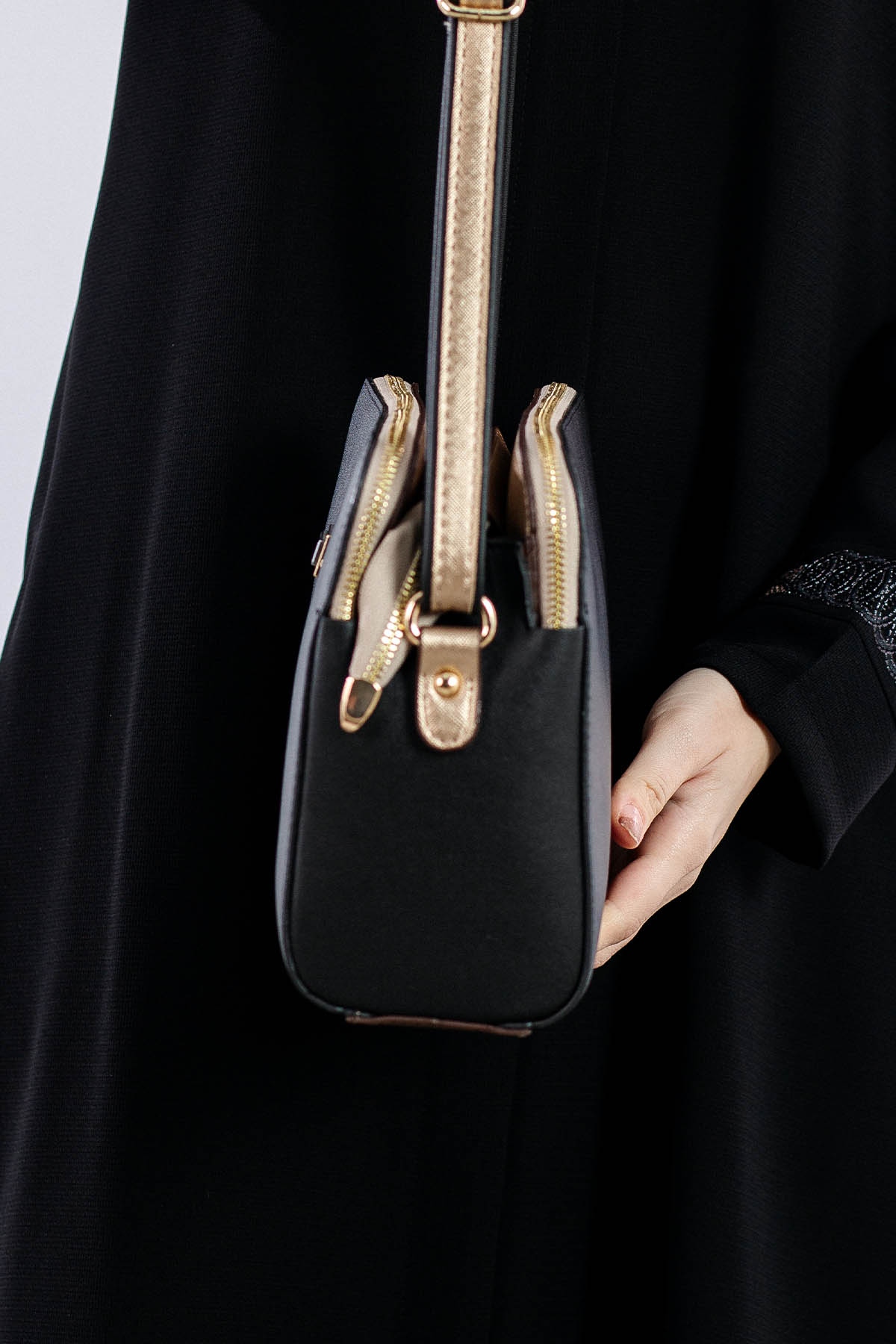 5188 Bayan çanta - Siyah_gold - 4