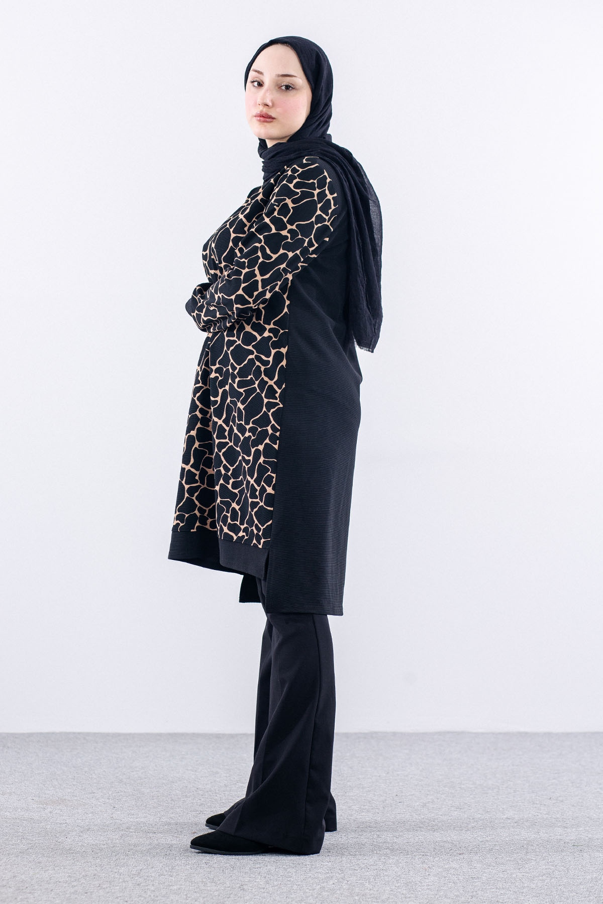 5269 Tunik 3-4-5-6 - Siyah_bej - 2