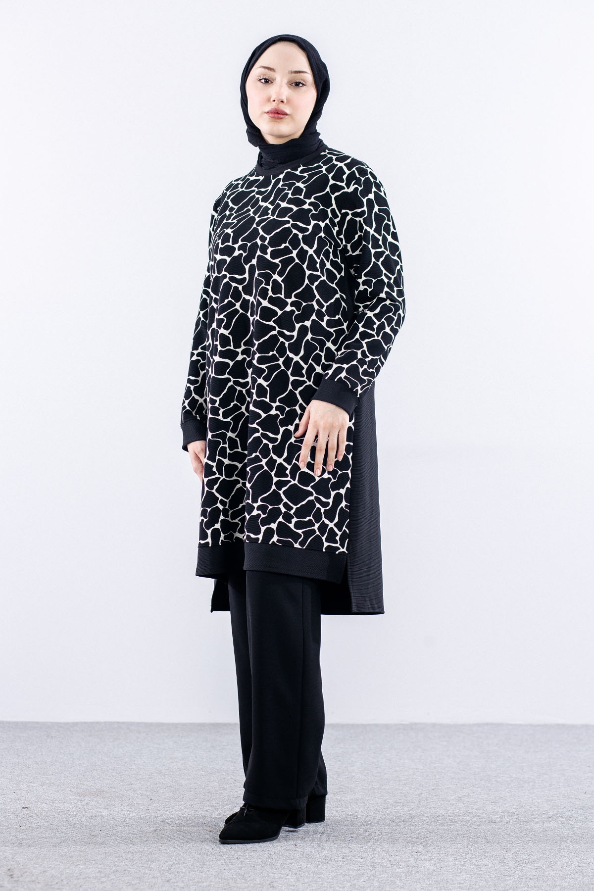 5269 Tunik 3-4-5-6 - Siyah_beyaz - 2