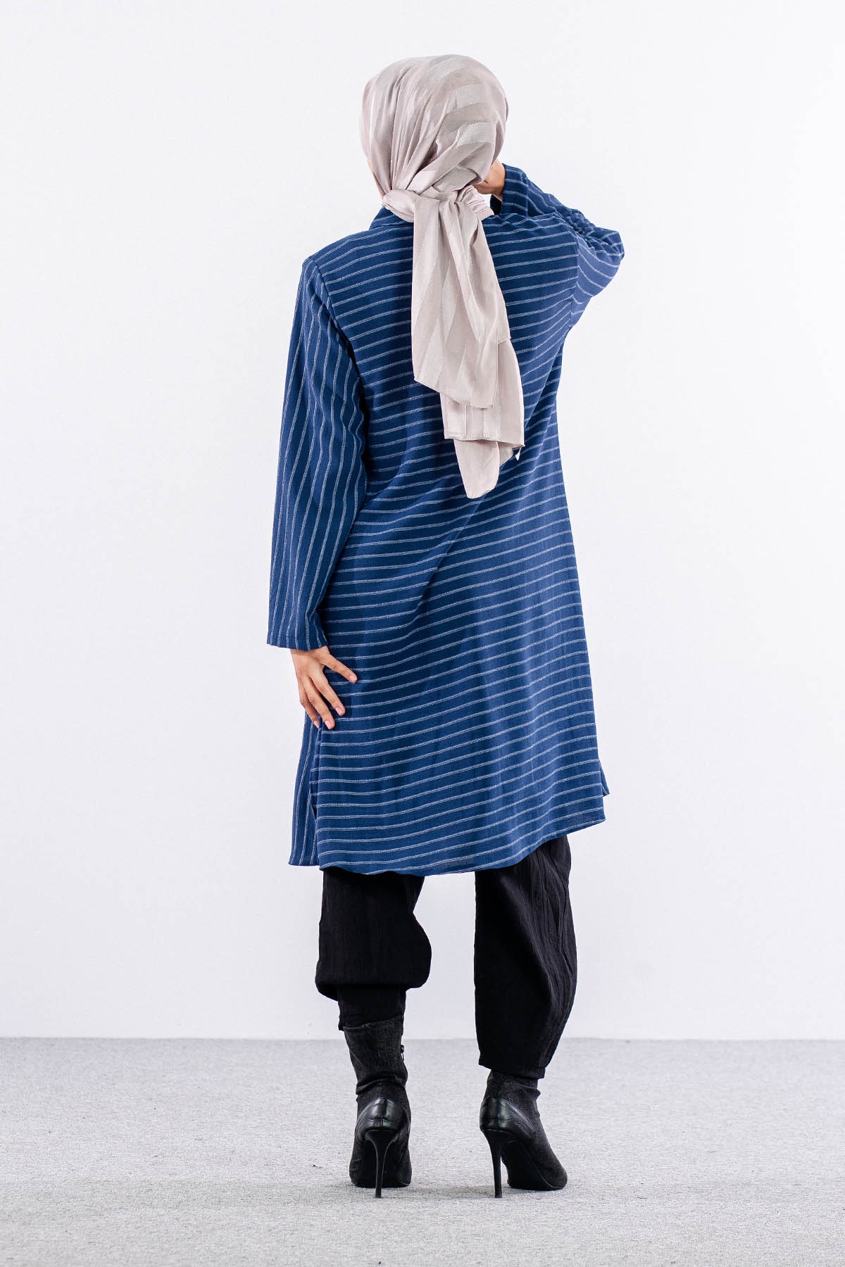 5311 Tunik 46-52 çizgi - Lacivert - 4