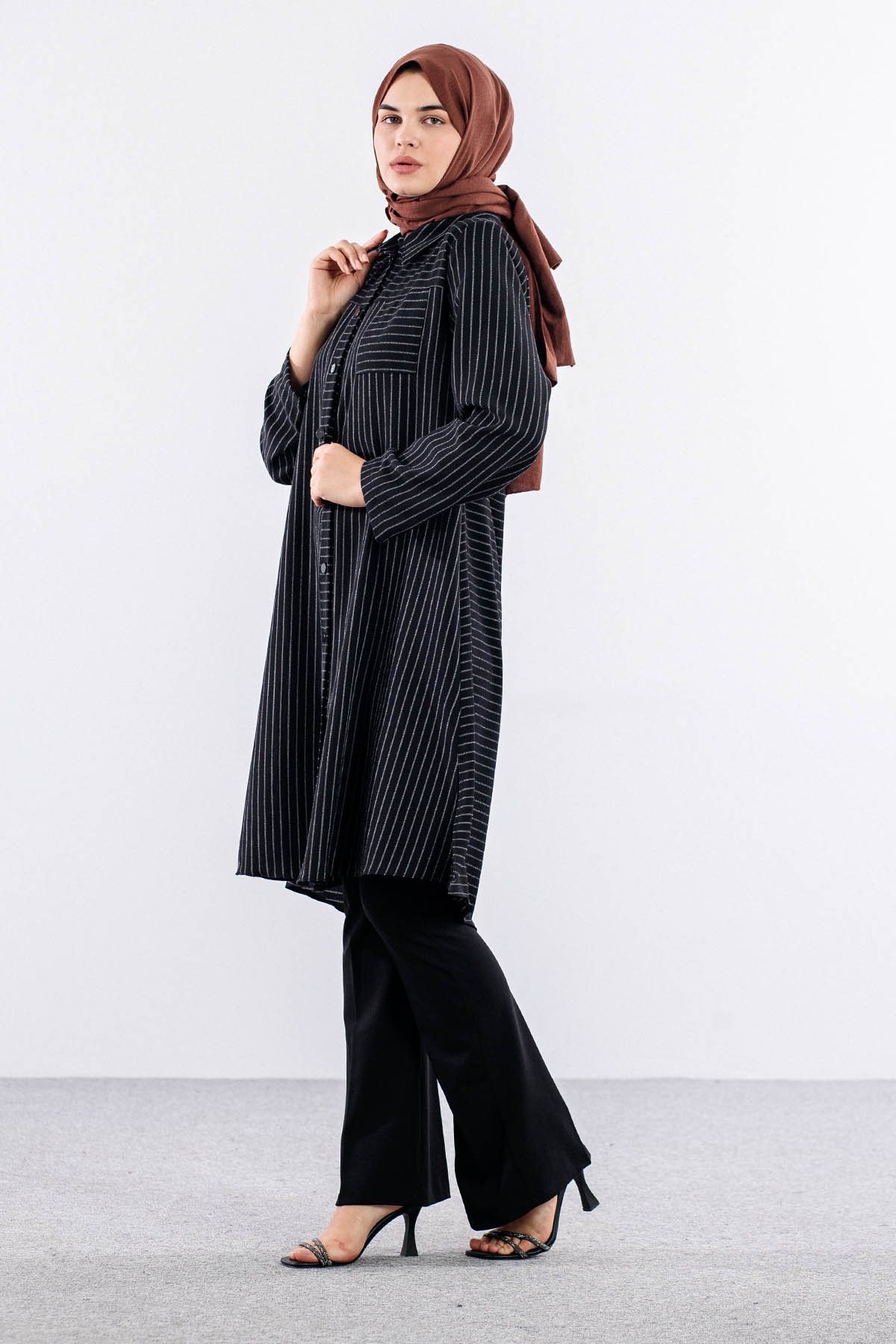 5311 Tunik 46-52 çizgi - Siyah - 3