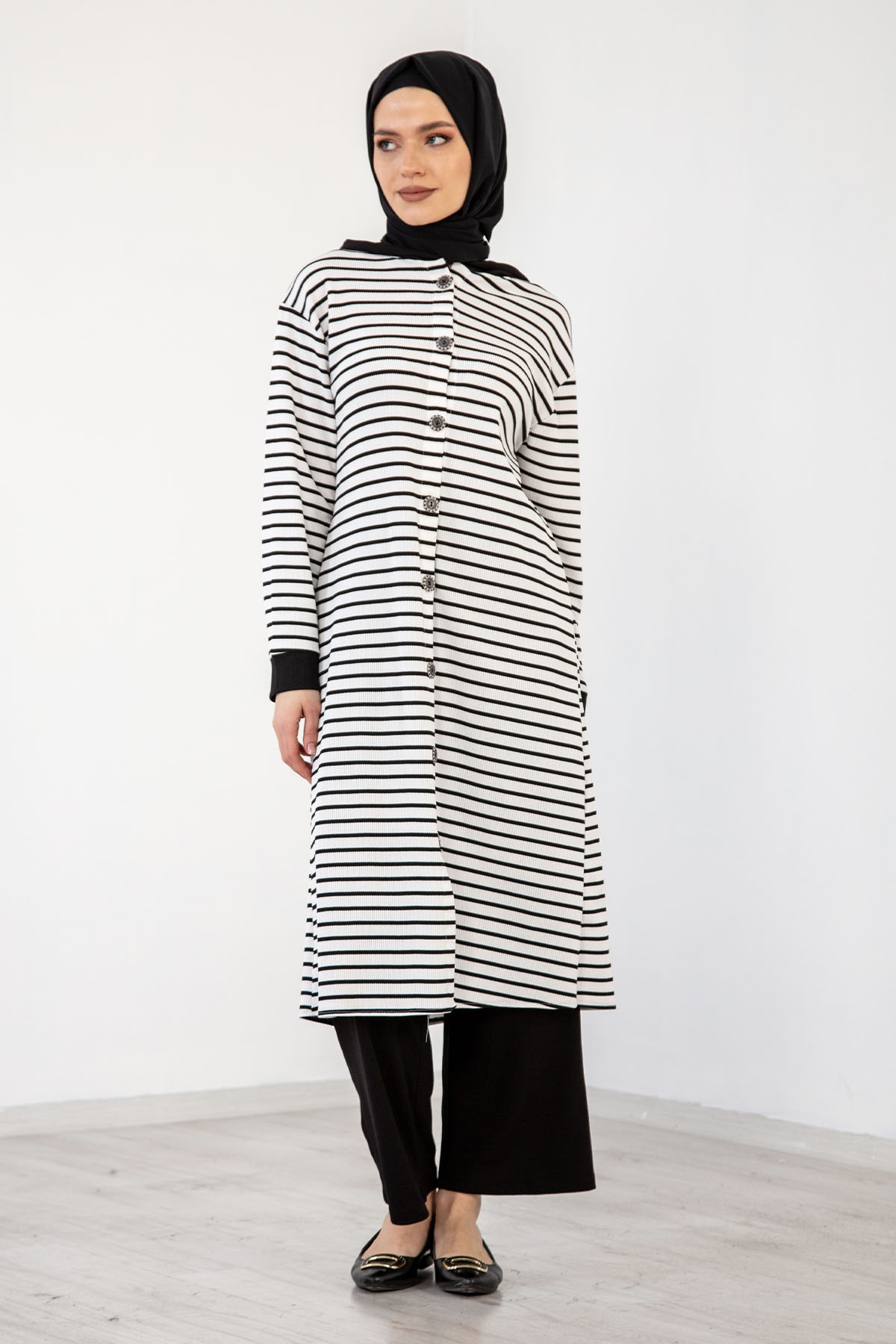 5583 çizgi Takim 40-46 - Beyaz - 1