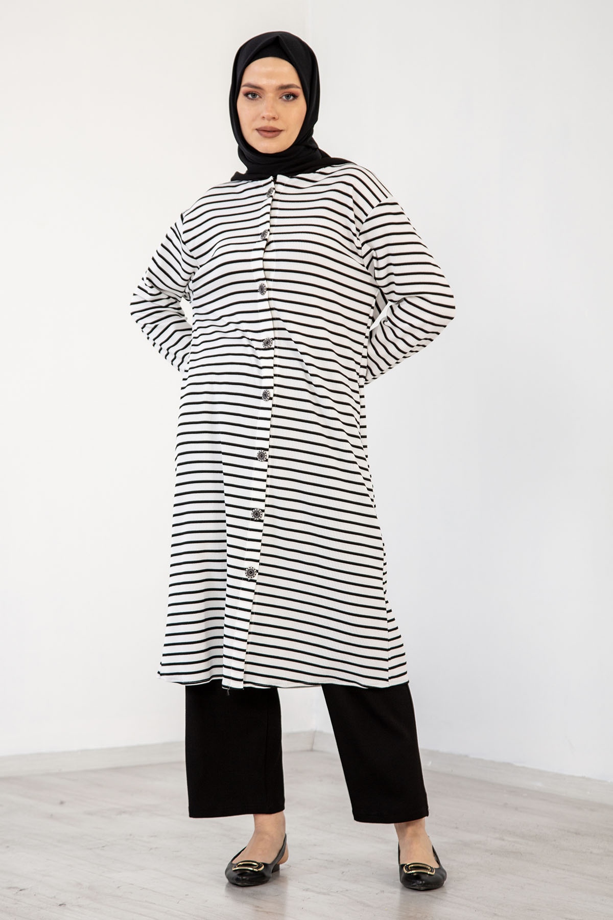 5583 çizgi Takim 40-46 - Beyaz - 2