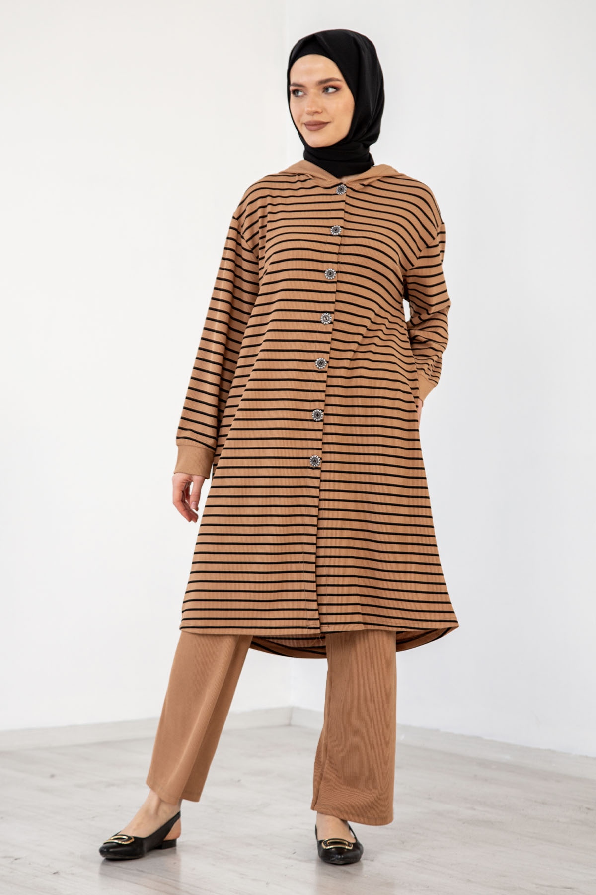 5583 çizgi Takim 40-46 - S_kahve - 1