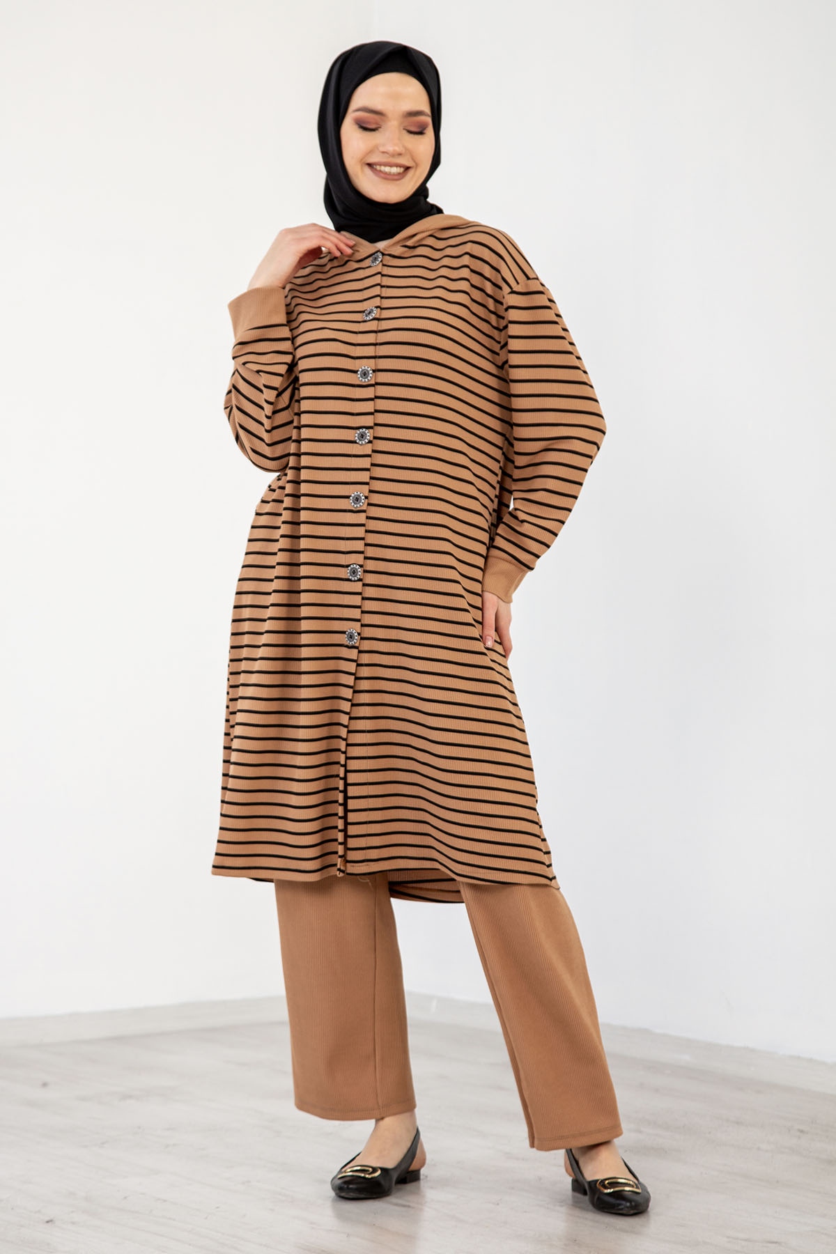 5583 çizgi Takim 40-46 - S_kahve - 3