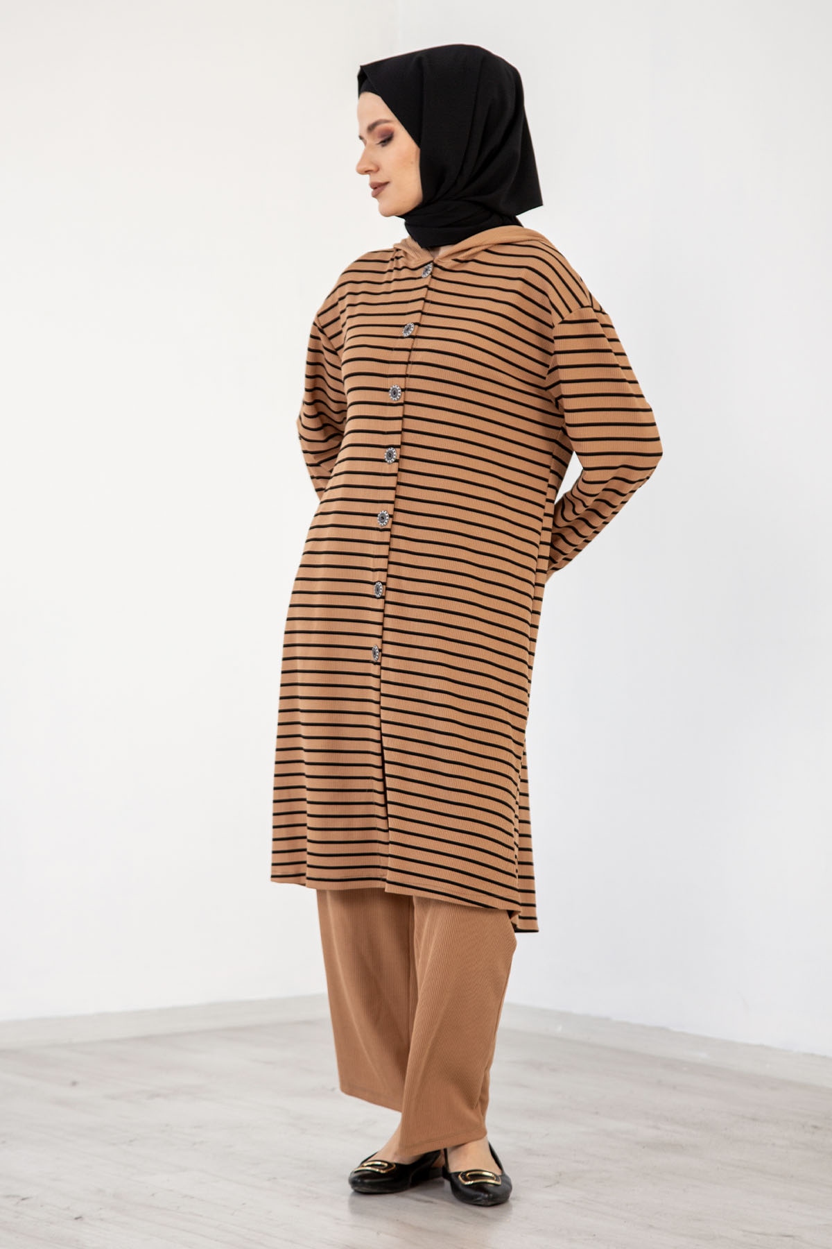 5583 çizgi Takim 40-46 - S_kahve - 4