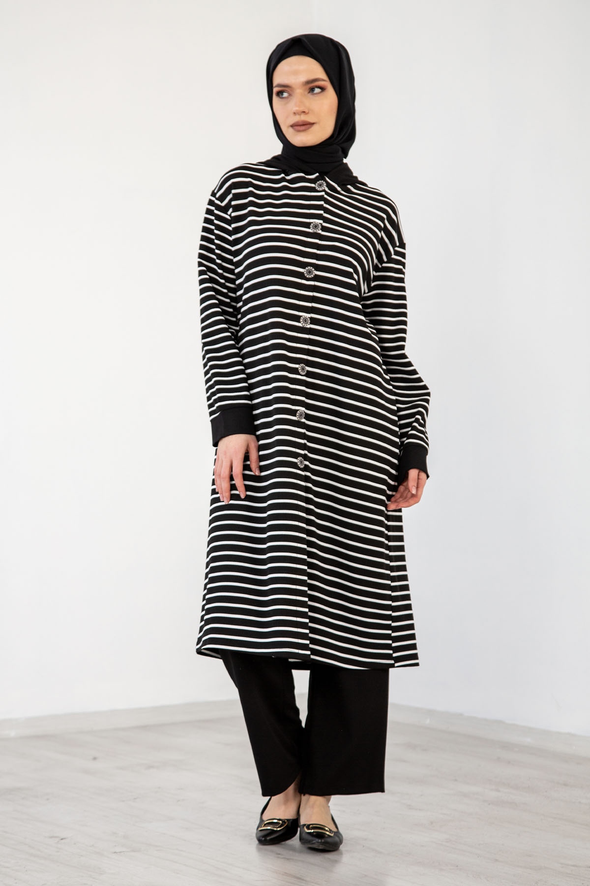 5583 çizgi Takim 40-46 - Siyah - 1