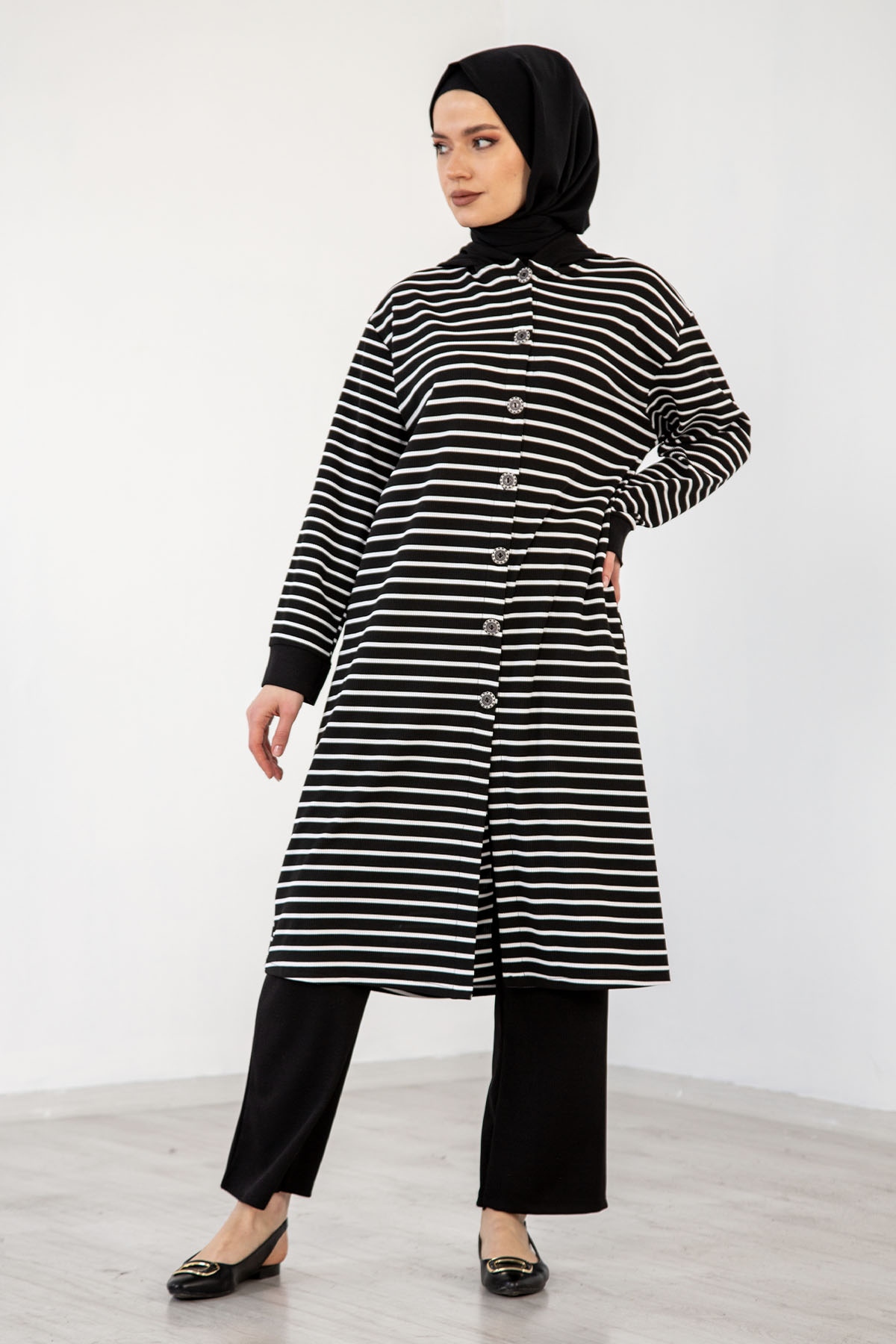 5583 çizgi Takim 40-46 - Siyah - 2