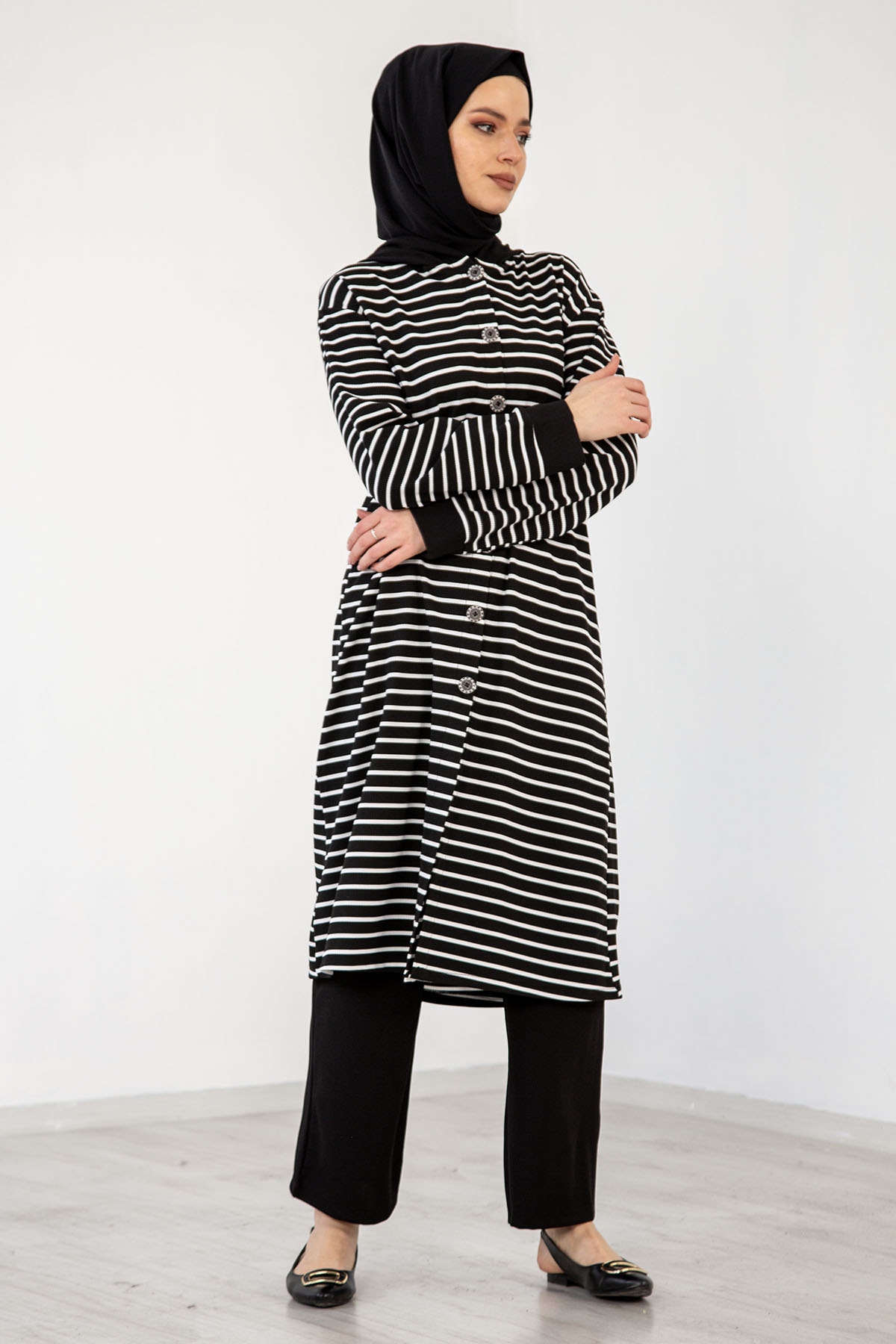 5583 çizgi Takim 40-46 - Siyah - 3