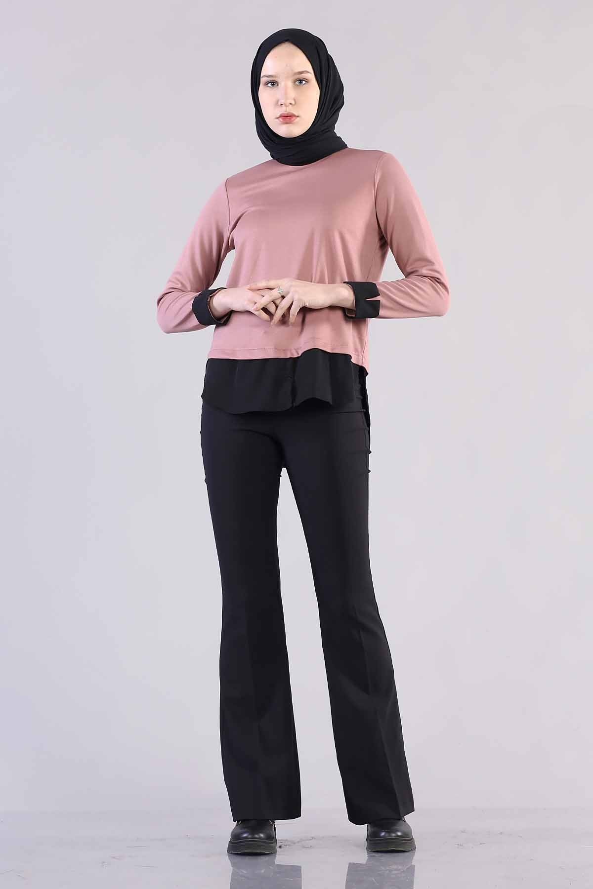 5590 Kolyeli Gömlek 38-44 - Gul - 1