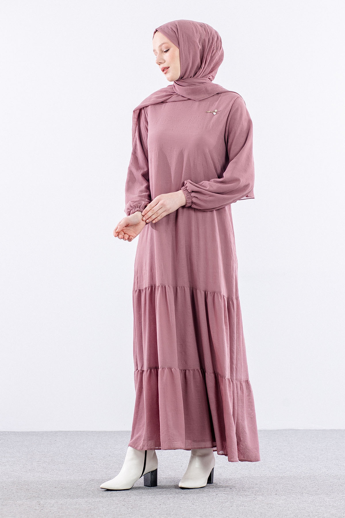 5601 Elbise 1-6 şal - Gulkurusu - 3