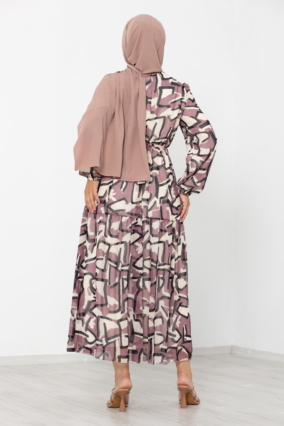 5624 Bb Elbise 44-52 Tbl - Pudra - 6