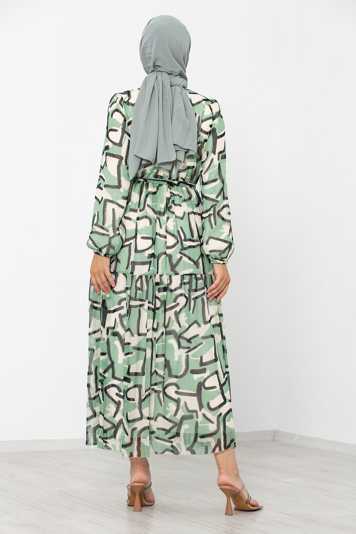 5624 Bb Elbise 44-52 Tbl - Yesil - 6