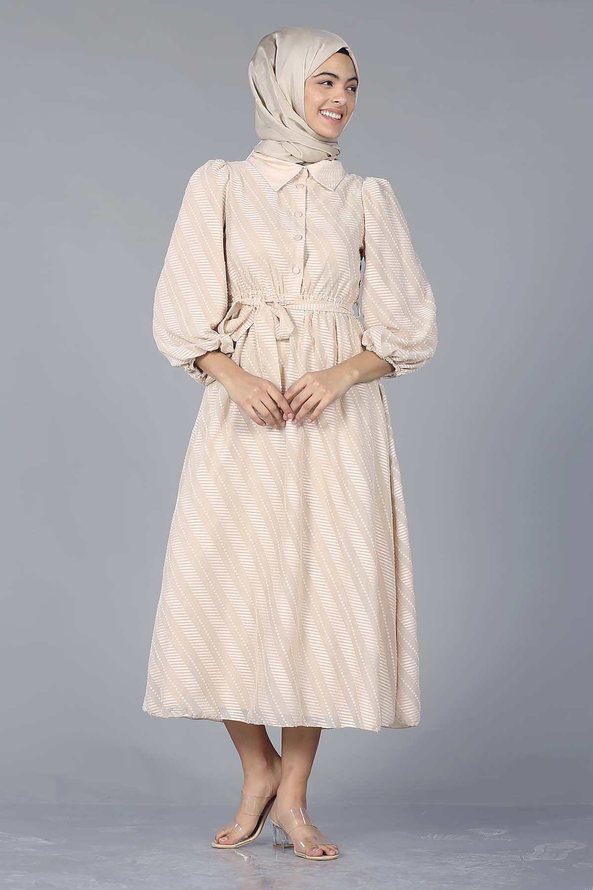 5683 Elbise 38-44 - S.kahve - 2