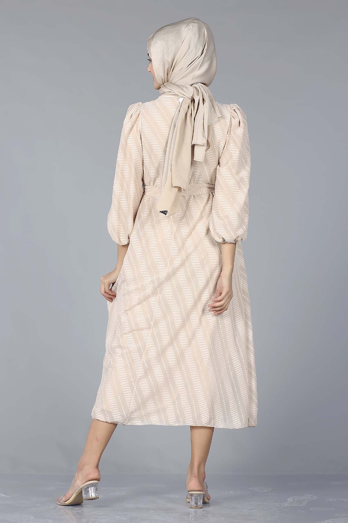 5683 Elbise 38-44 - S.kahve - 4